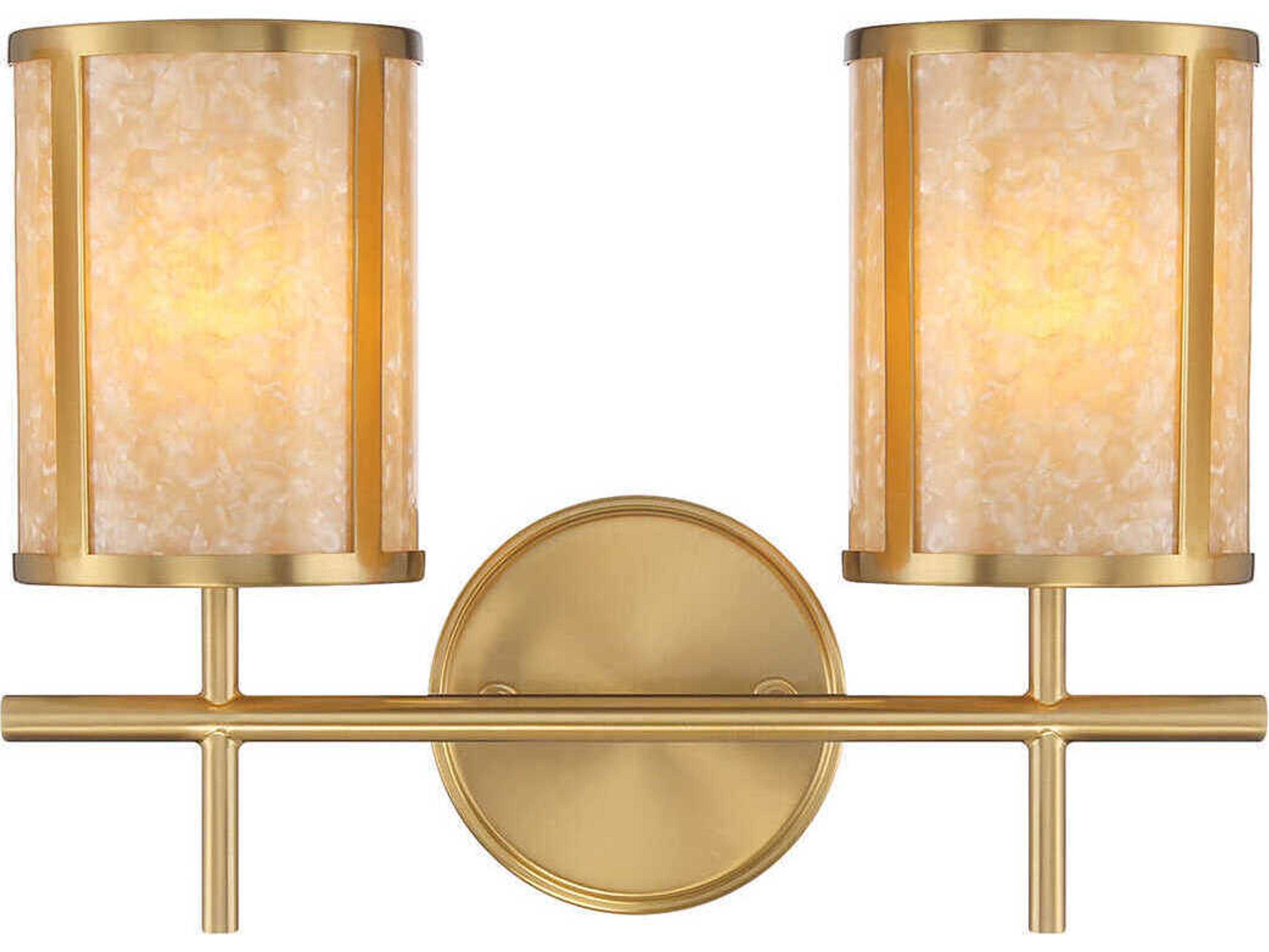 Camden 2-Light Warm Brass Vanity Light