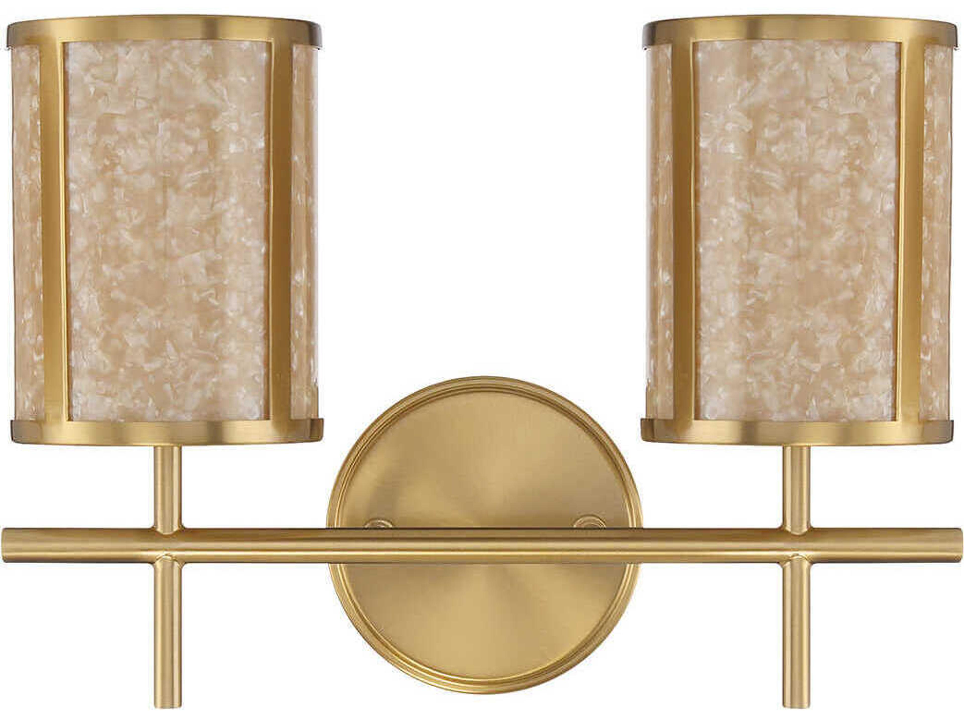 Savoy House Camden 2-Light Warm Brass Vanity Light