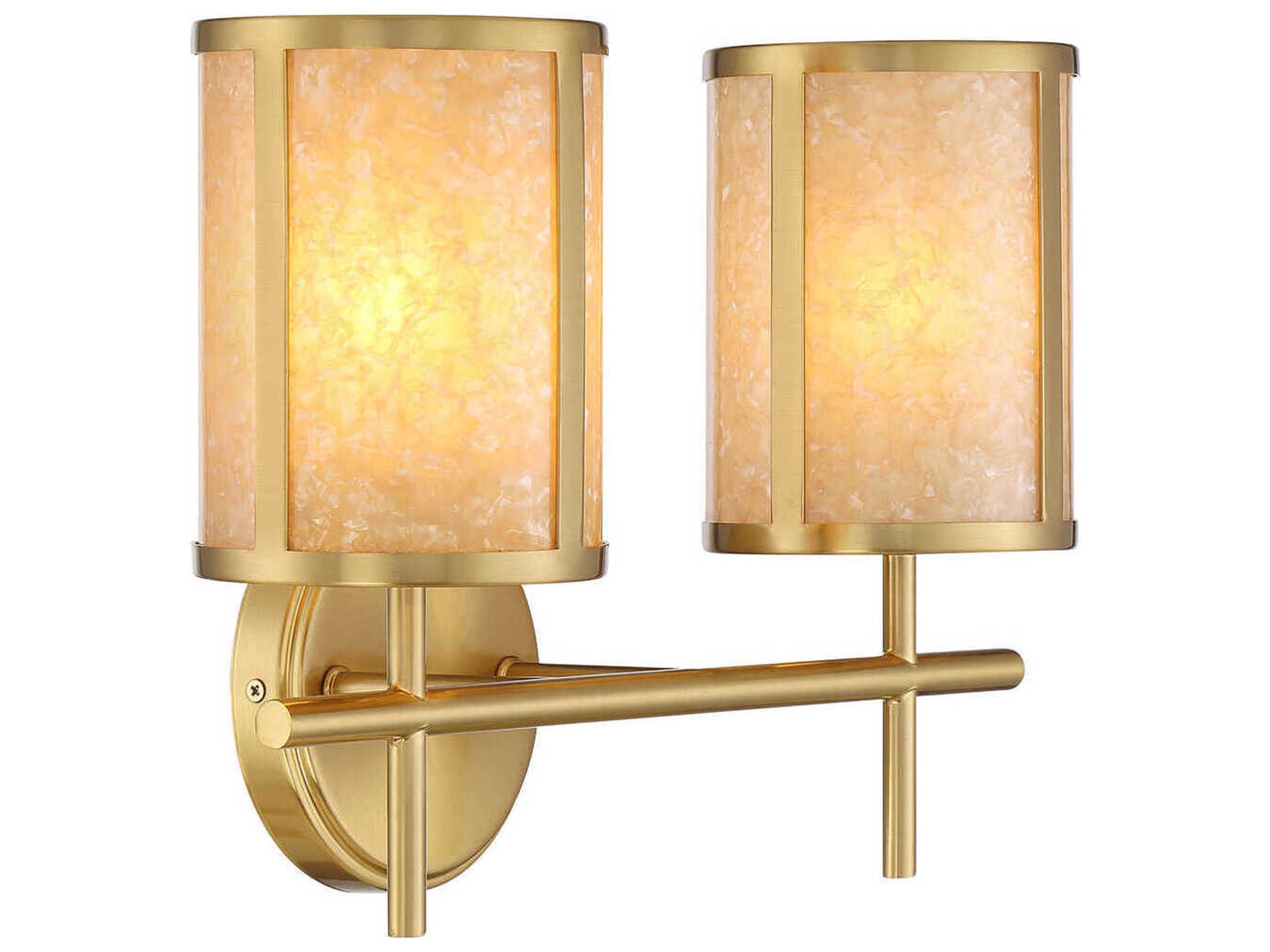 Savoy House Camden 2-Light Warm Brass Vanity Light