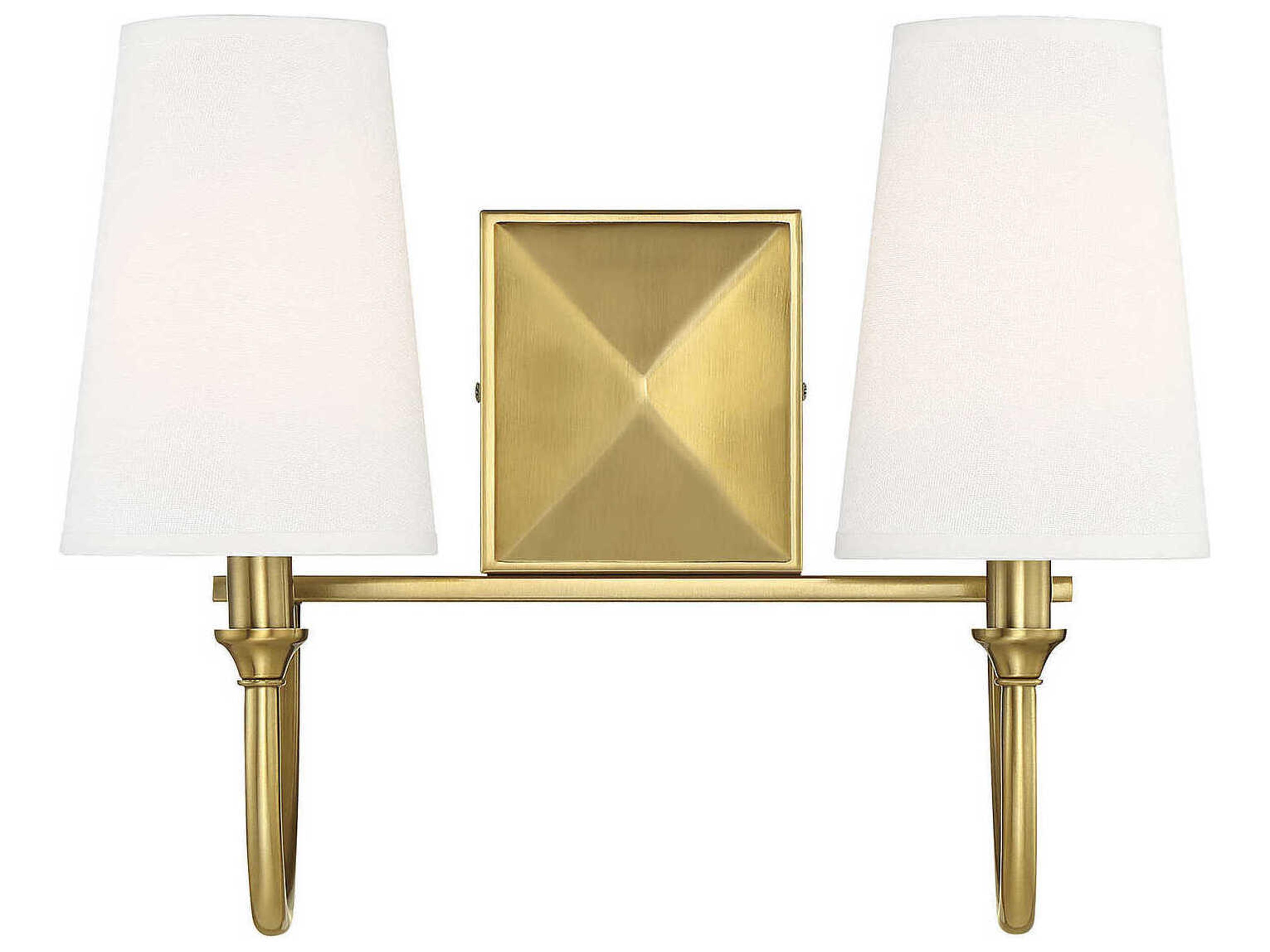 Cameron 2-Light Warm Brass Vanity Light