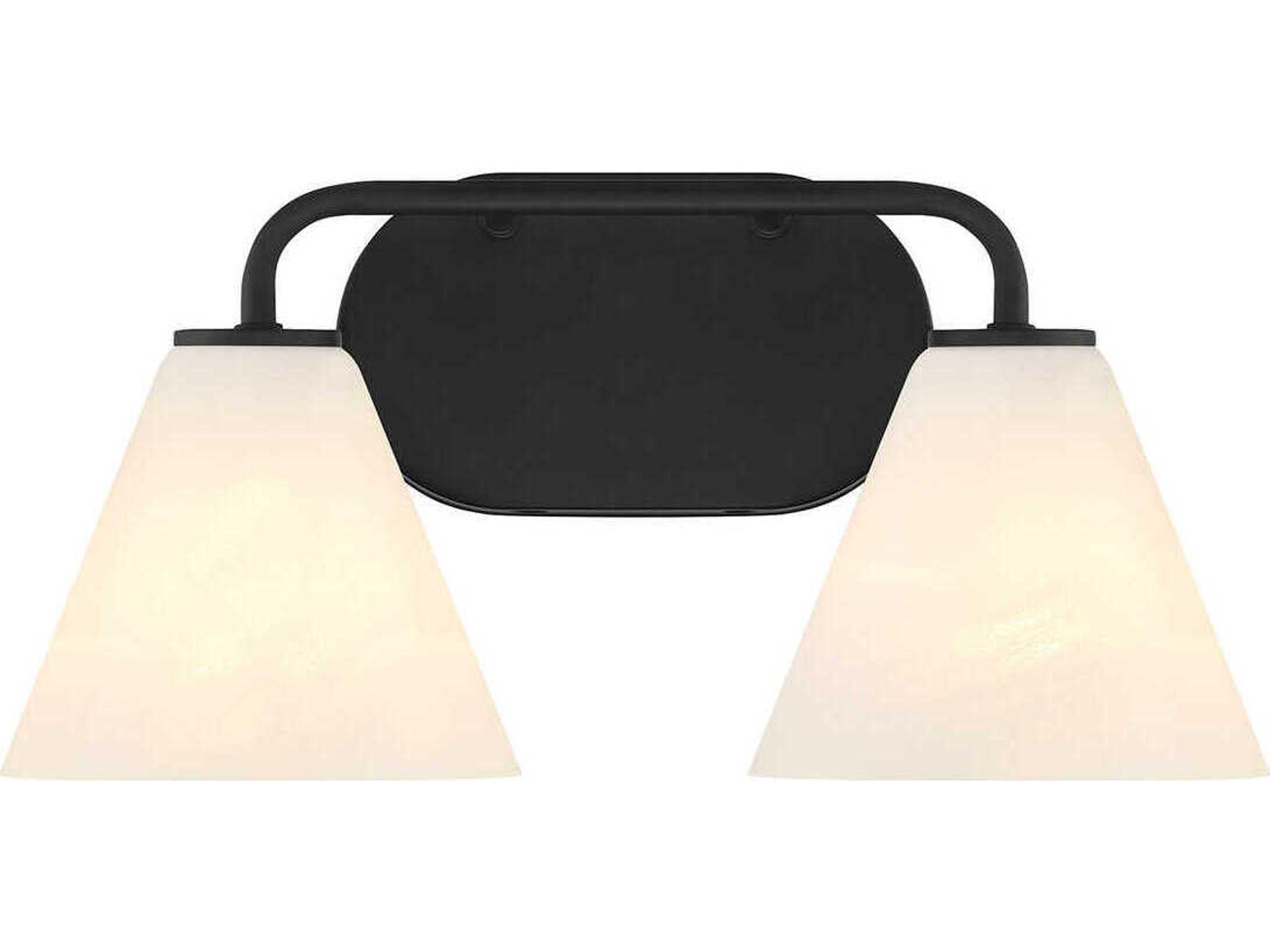Blair 2-Light Matte Black Vanity Light