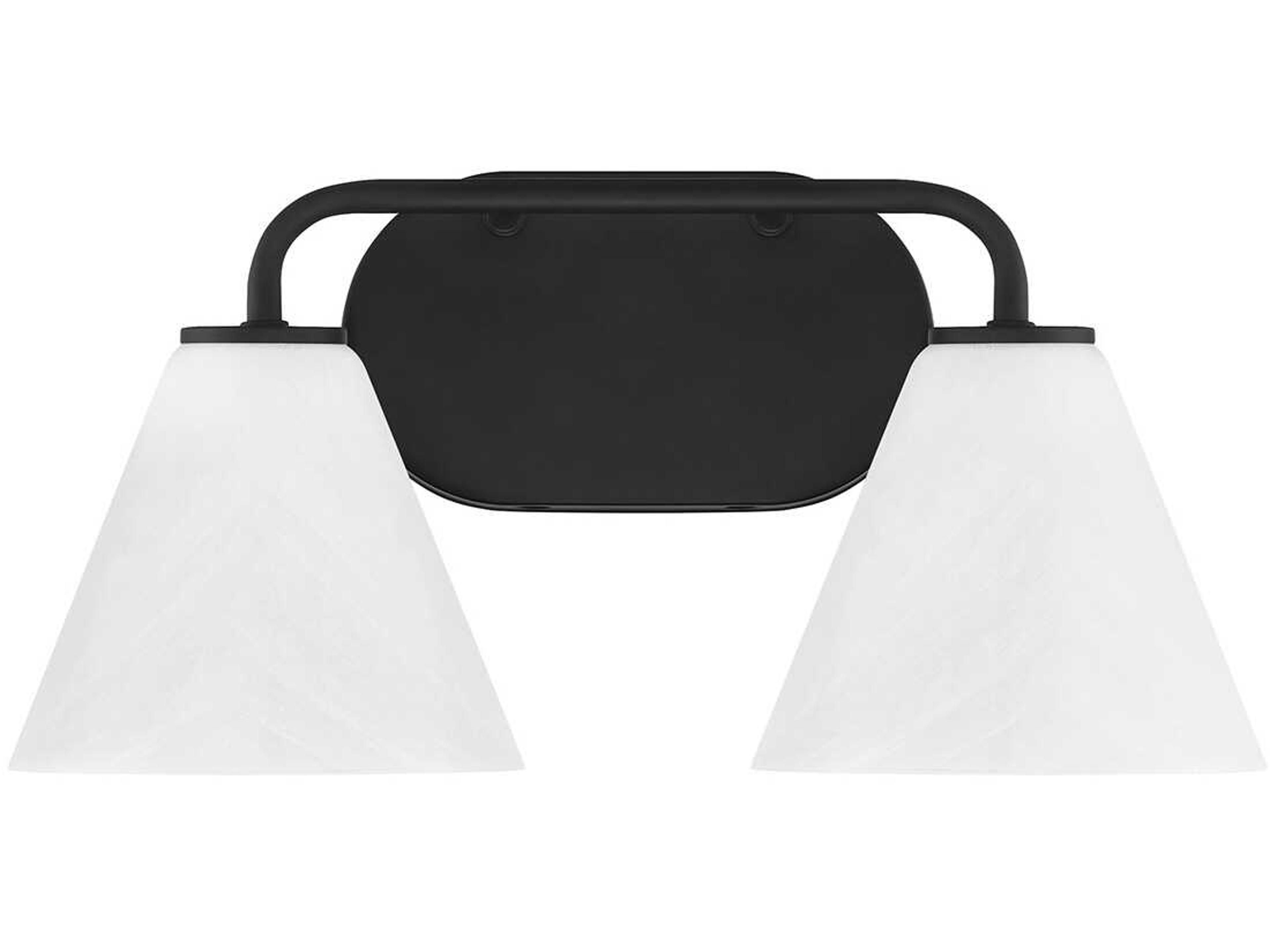 Savoy House Blair 2-Light Matte Black Vanity Light