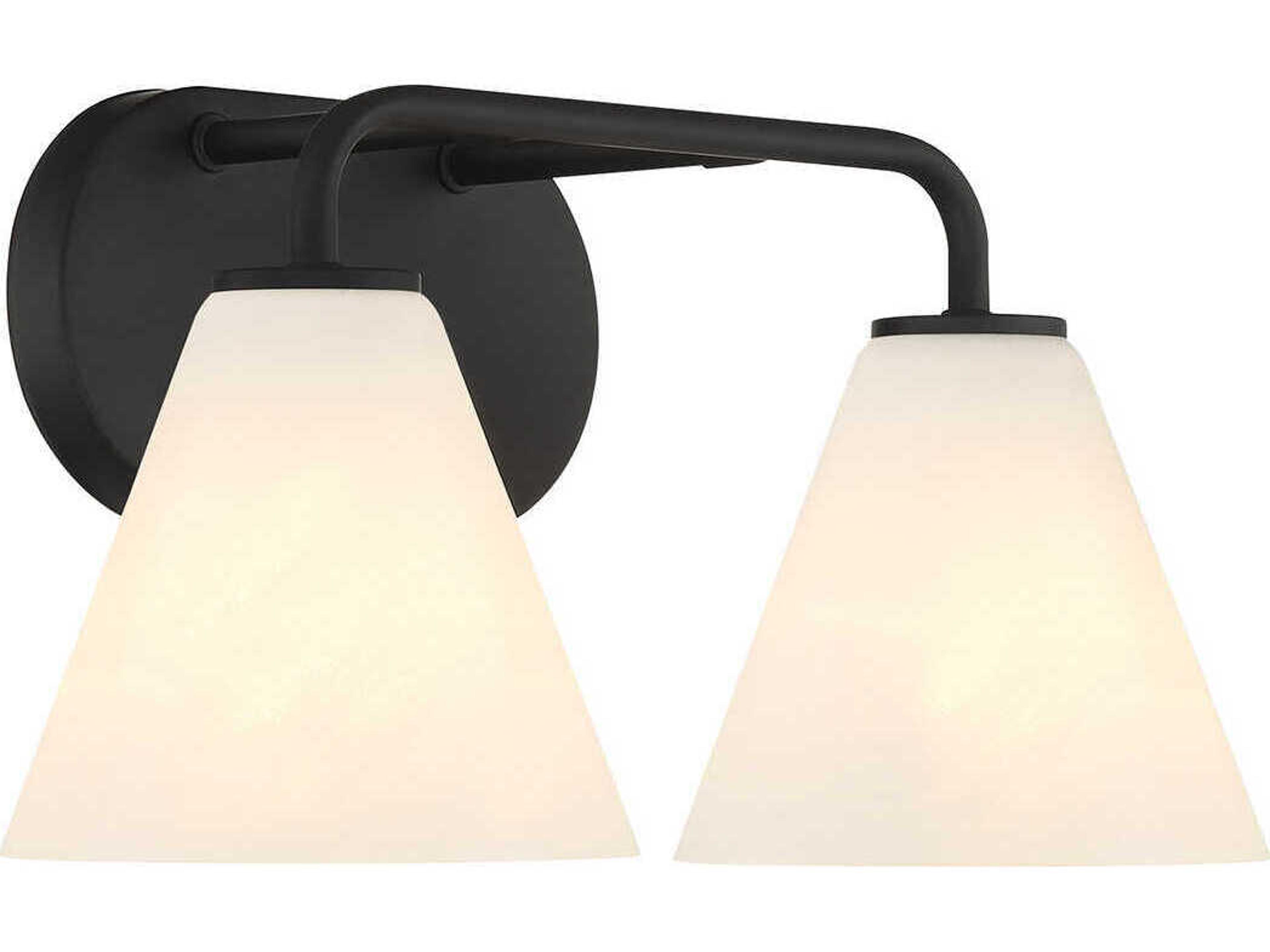 Savoy House Blair 2-Light Matte Black Vanity Light