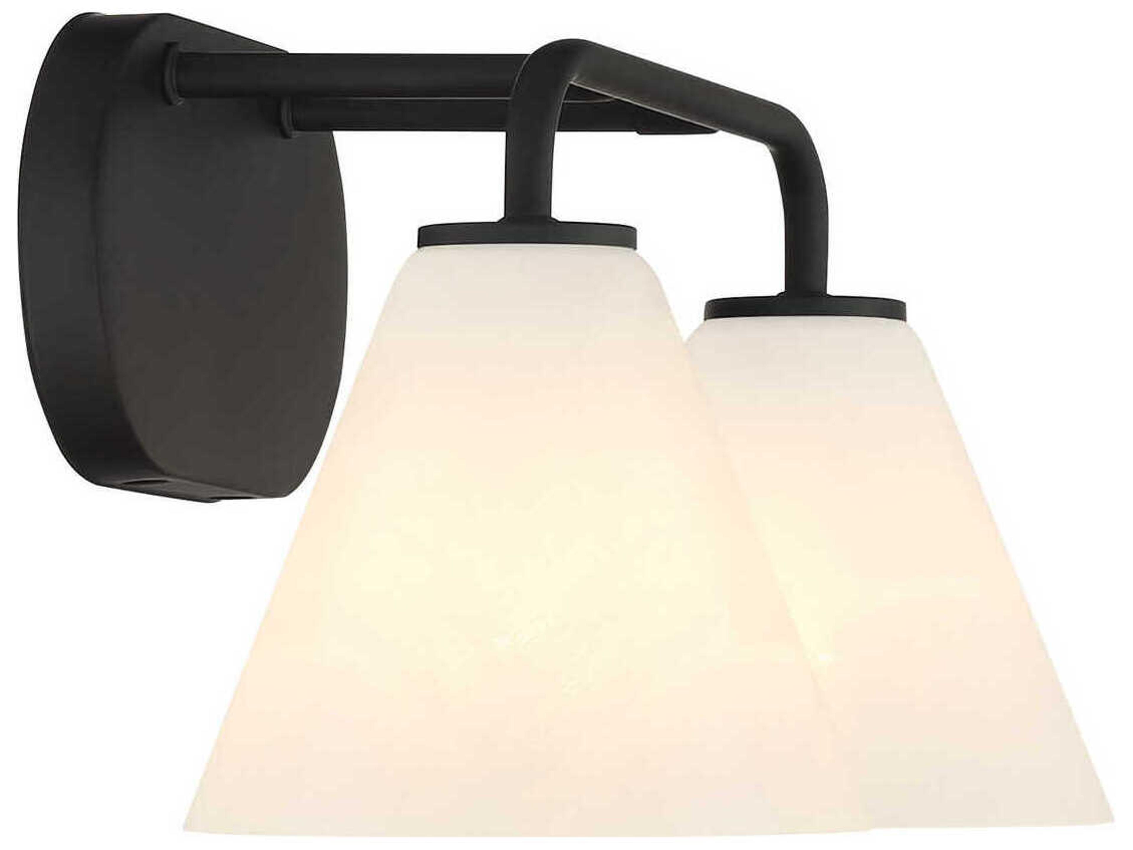 Savoy House Blair 2-Light Matte Black Vanity Light