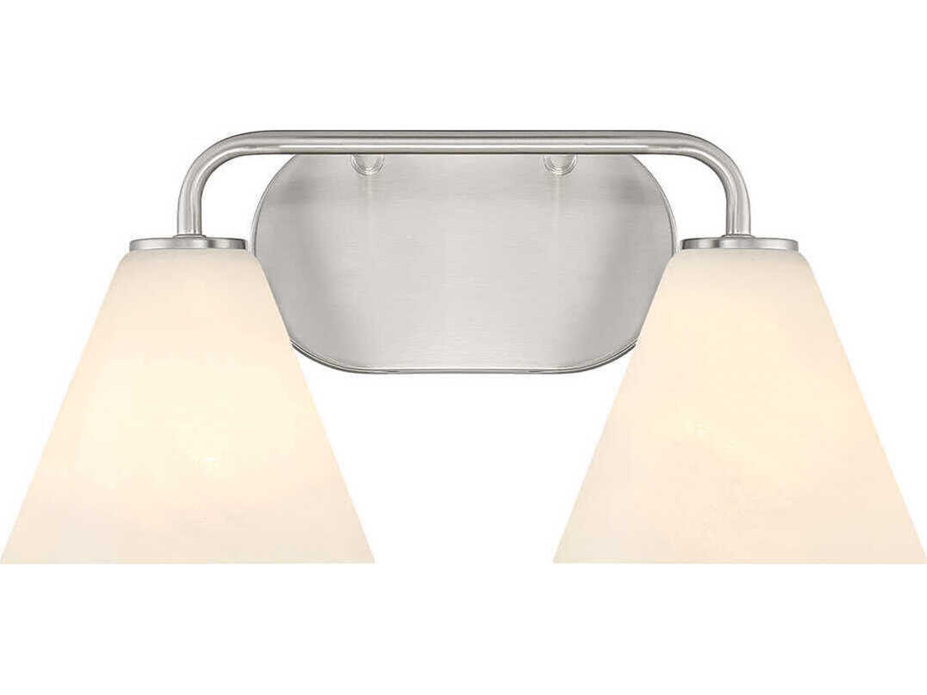 Blair 2-Light Satin Nickel Vanity Light