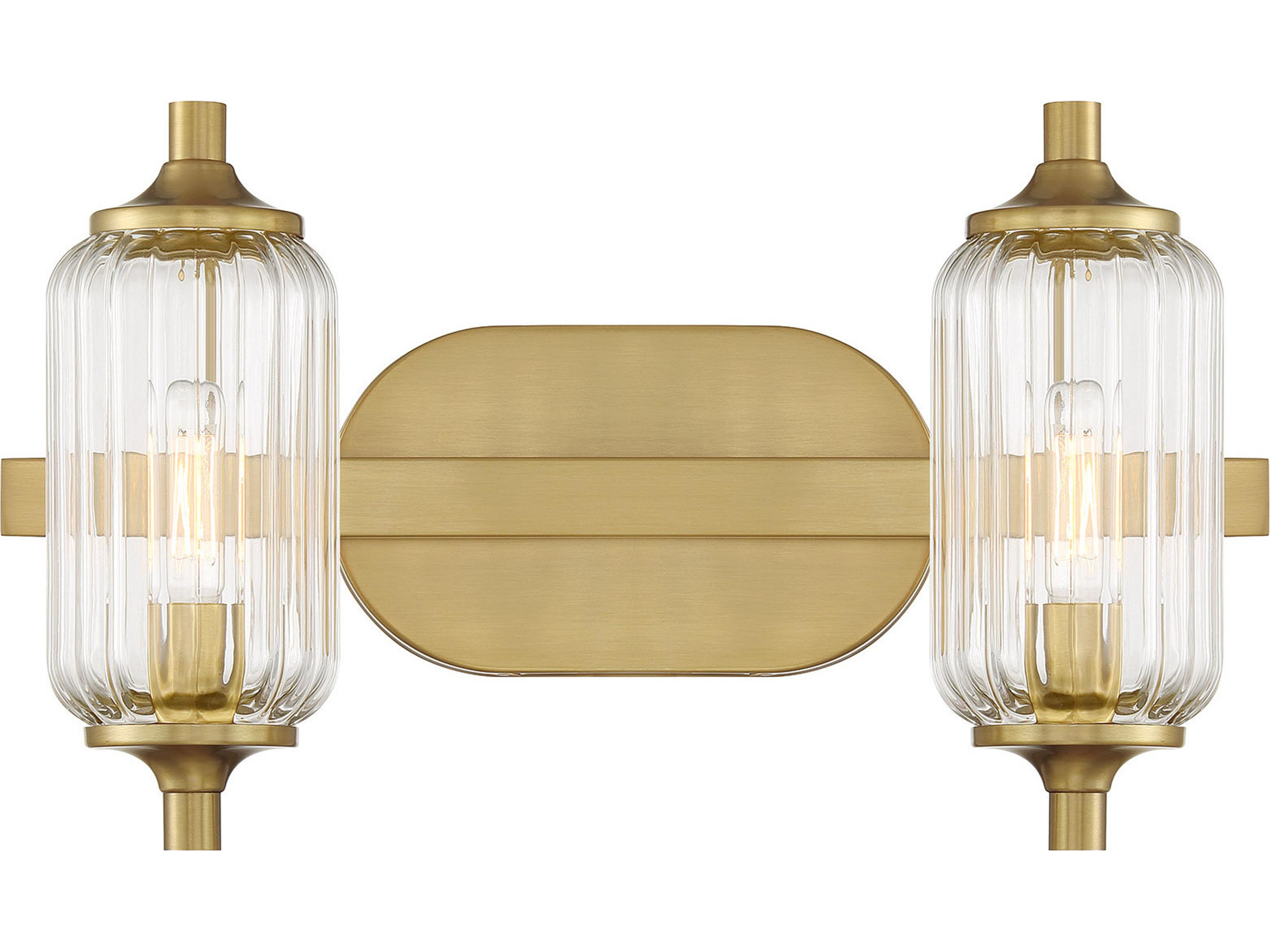 Holton 2-Light Warm Brass Vanity Light
