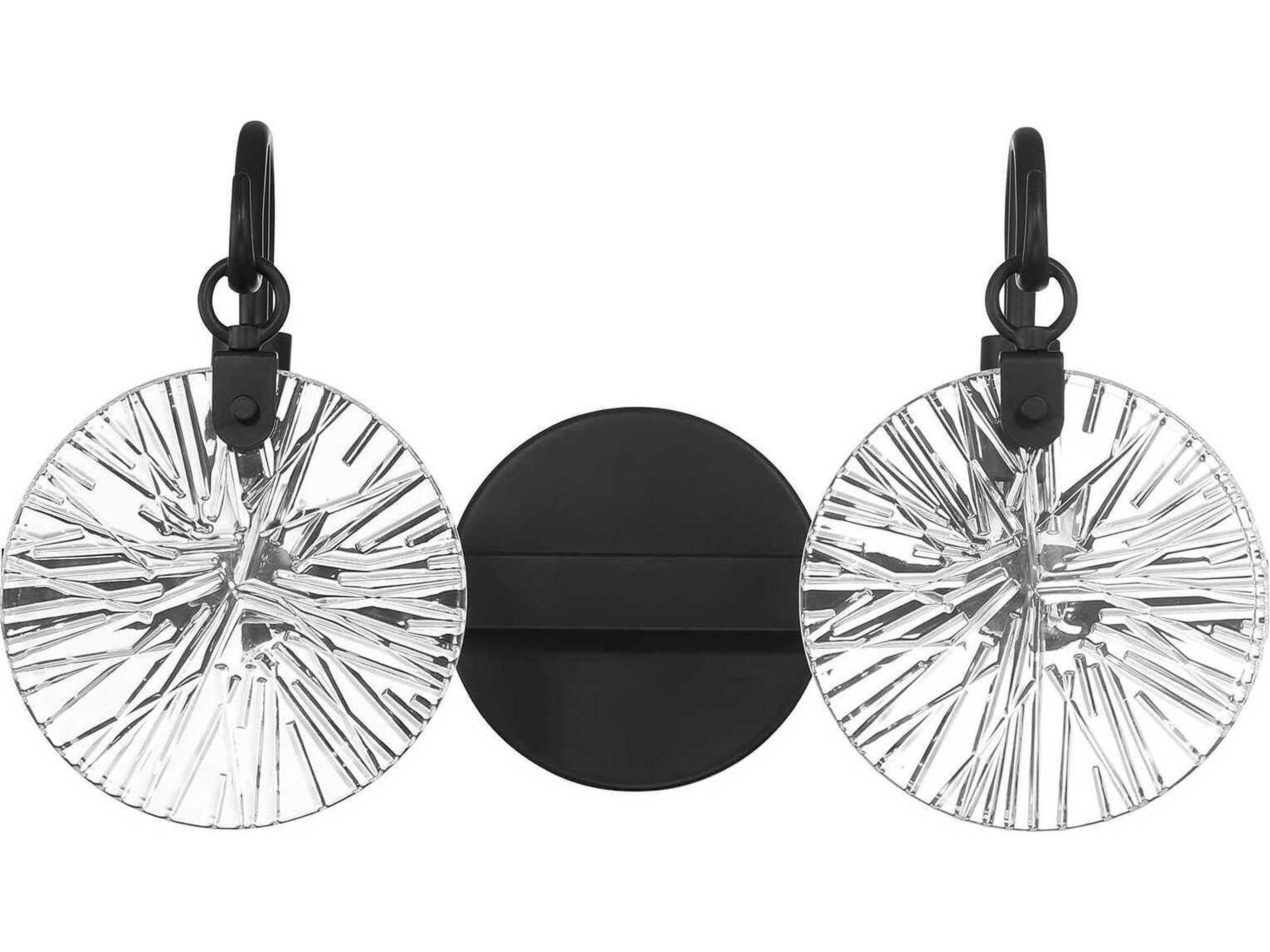 Savoy House Addison 2-Light Matte Black Vanity Light