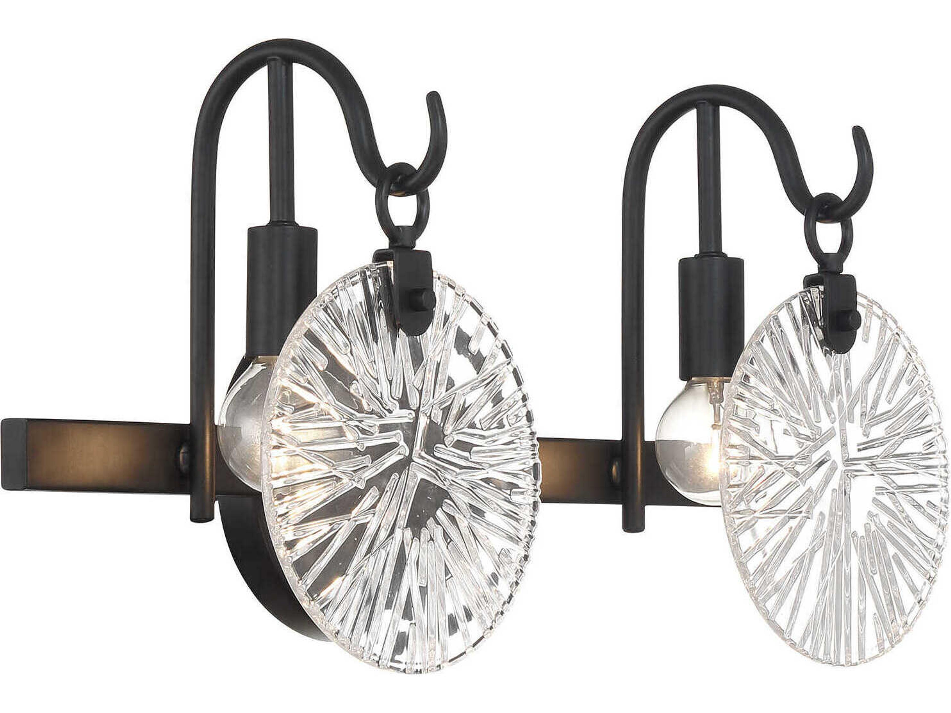 Savoy House Addison 2-Light Matte Black Vanity Light