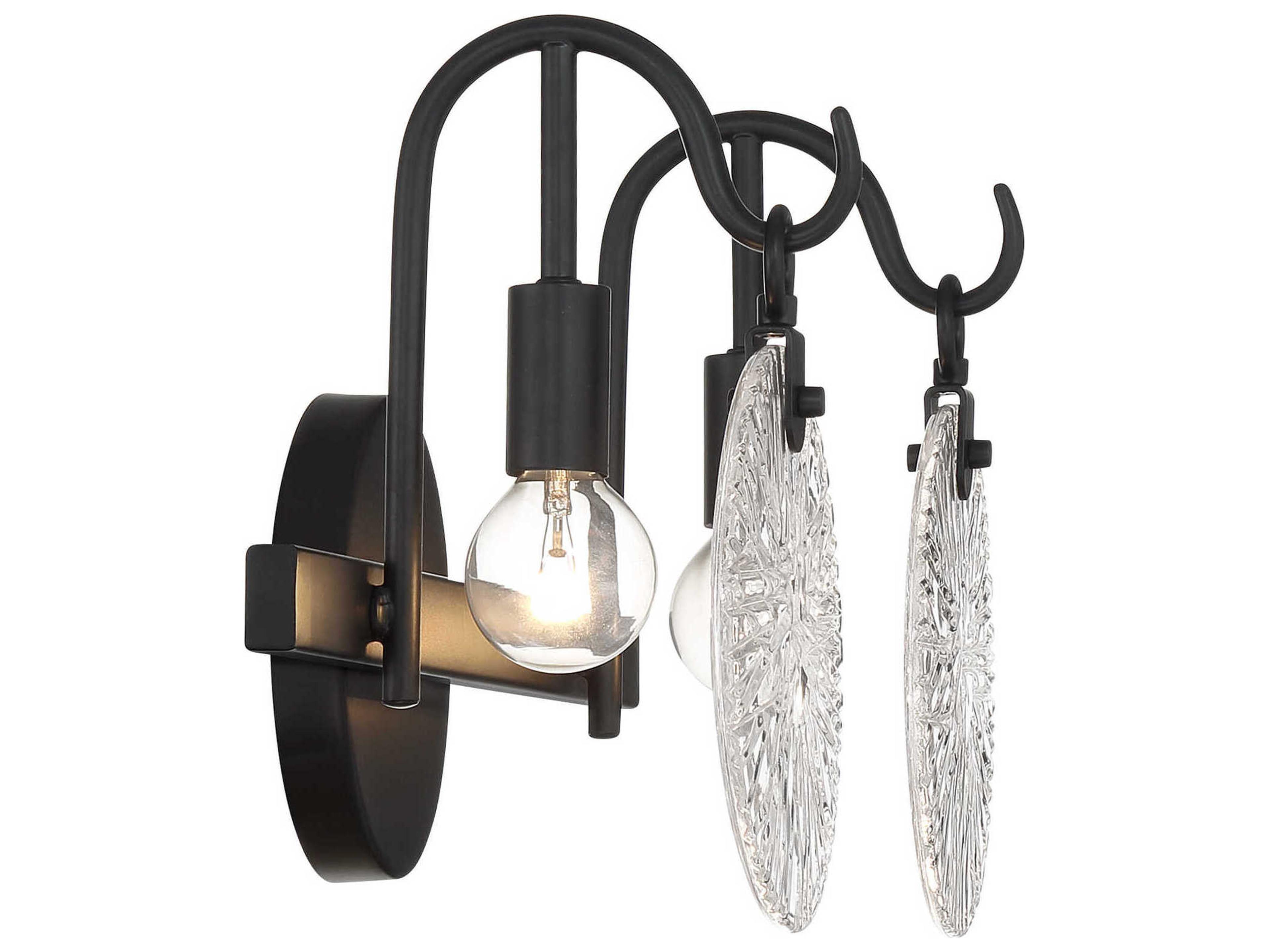 Savoy House Addison 2-Light Matte Black Vanity Light