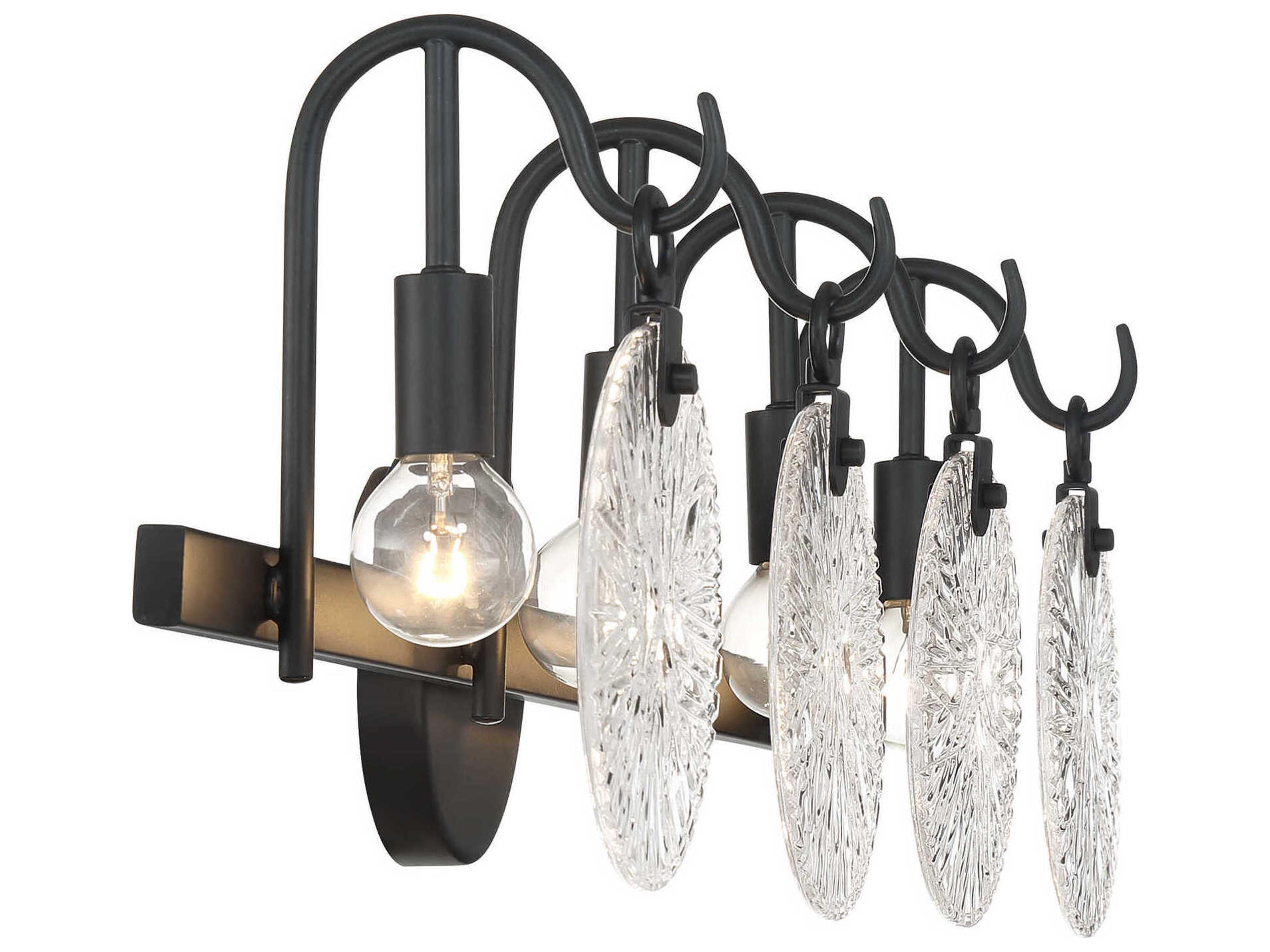 Savoy House Addison 4-Light Matte Black Vanity Light