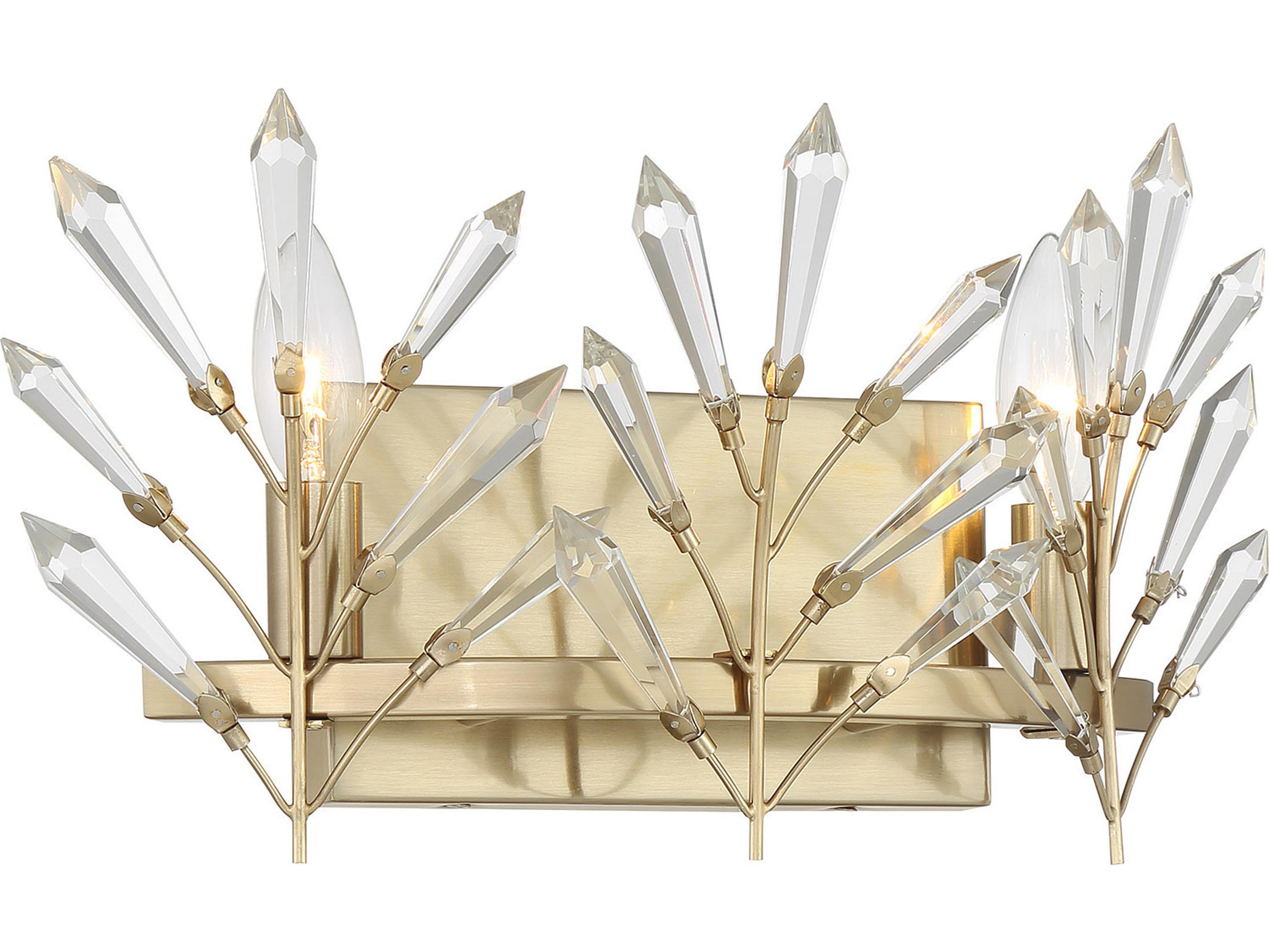 Savoy House Orianna 2-Light Noble Brass Vanity Light