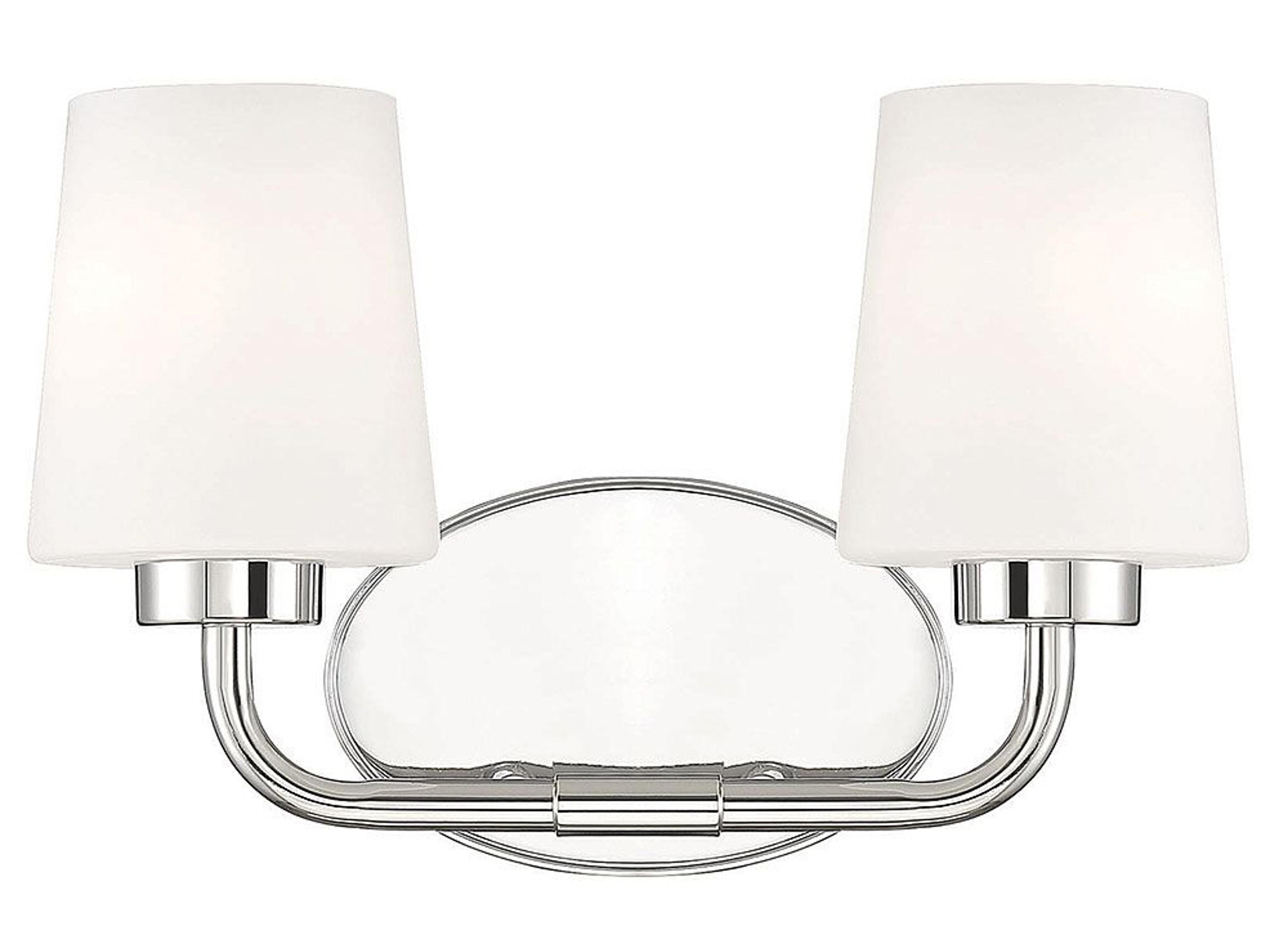 Capra 2-Light Polished Nickel Glass Vanity Light