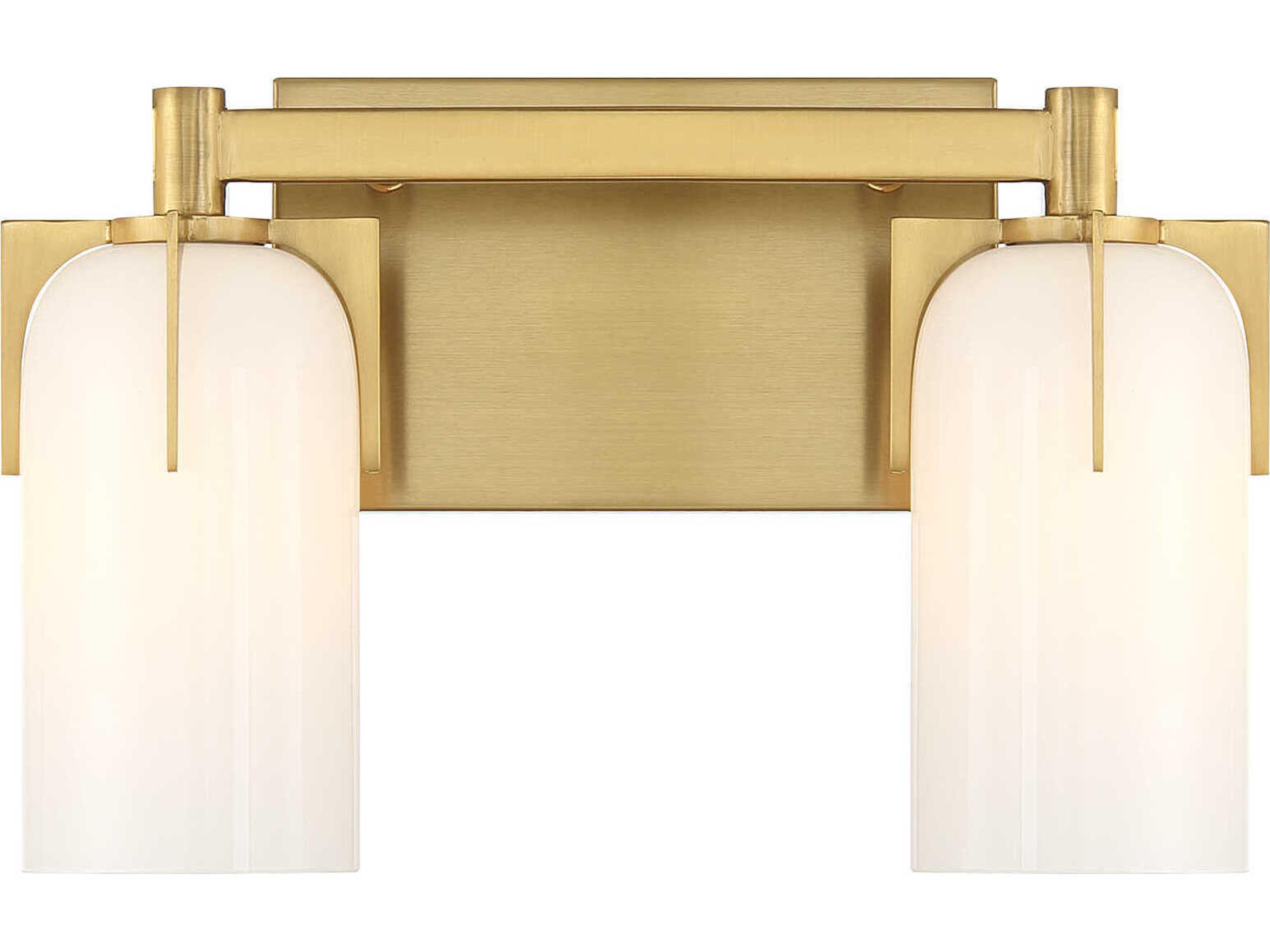 Caldwell 2-Light Warm Brass Vanity Light