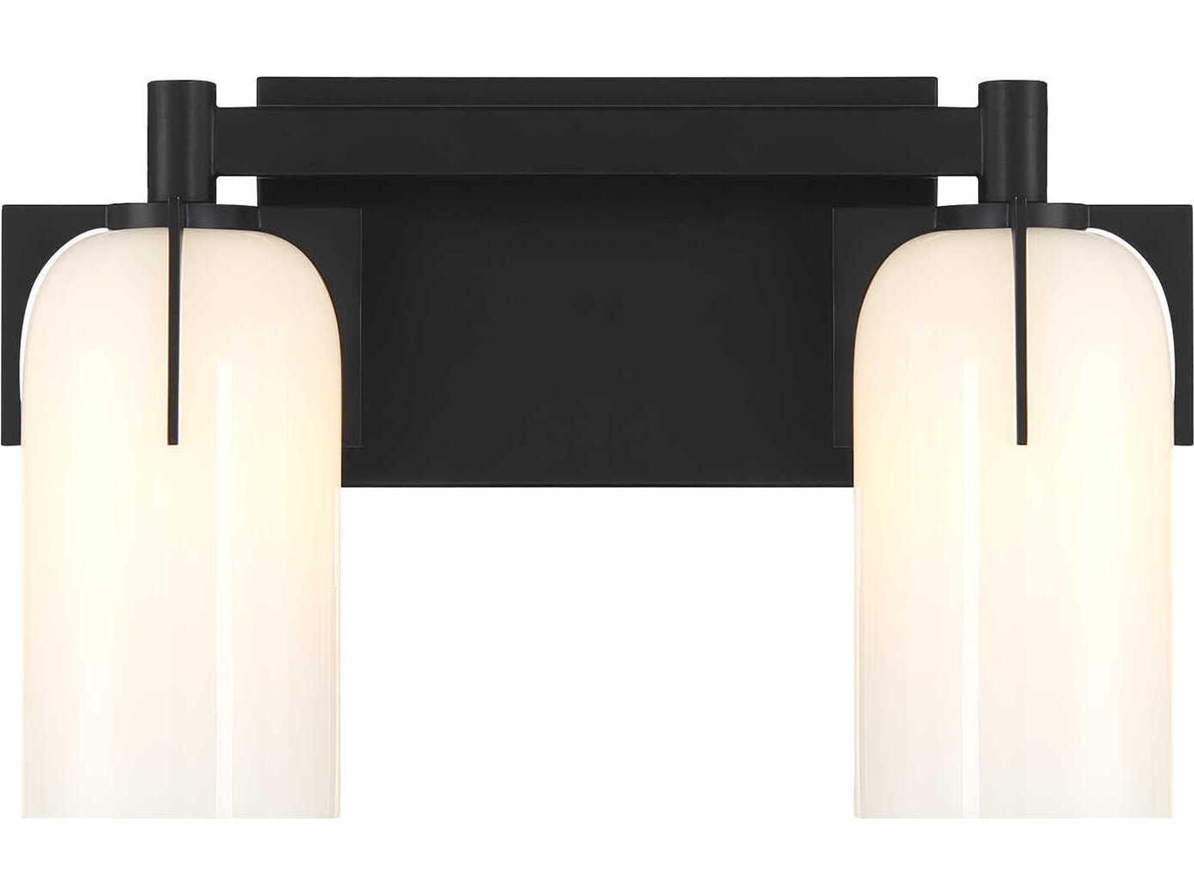 Caldwell 2-Light Matte Black Vanity Light