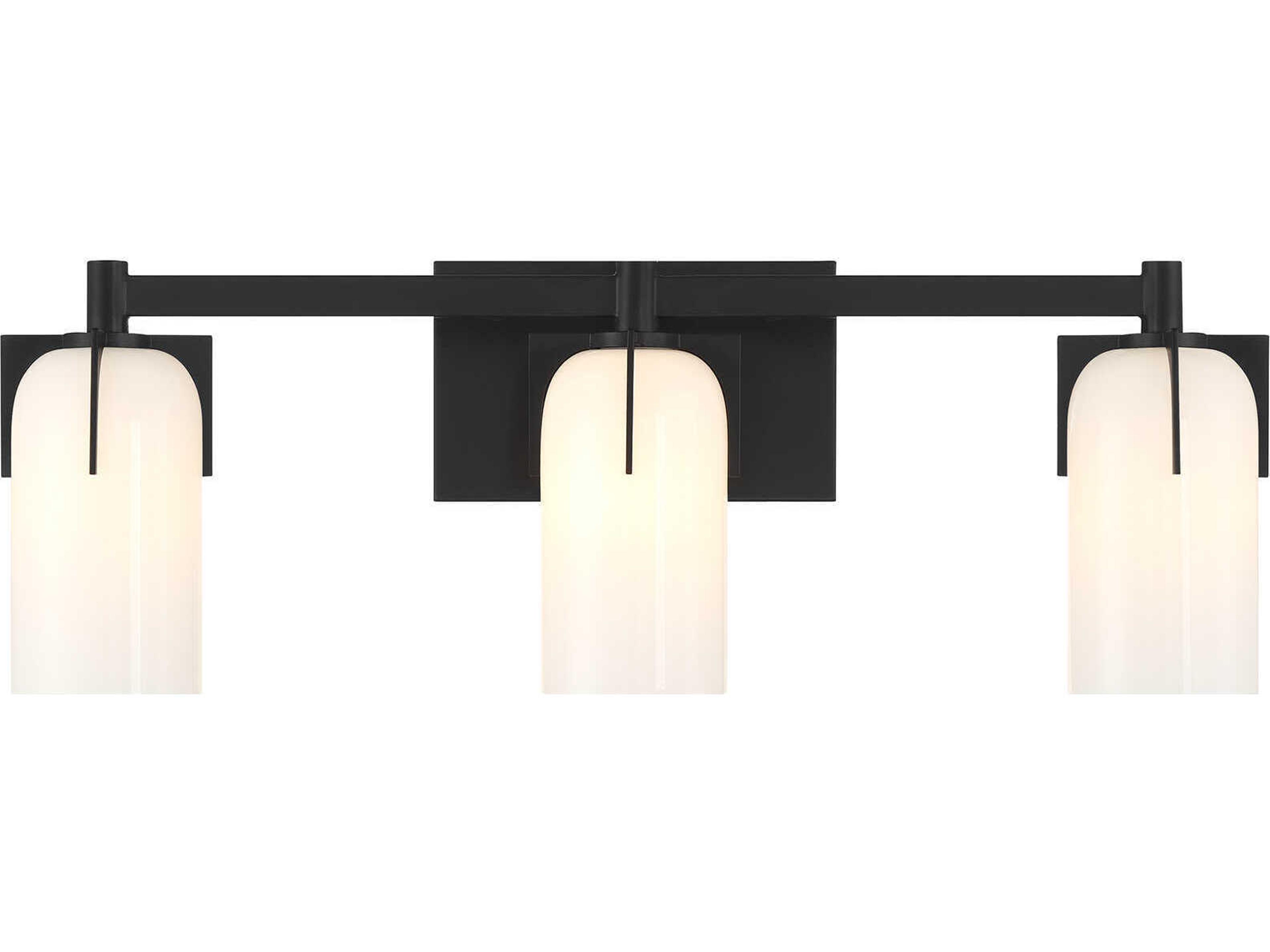 Caldwell 3-Light Matte Black Vanity Light