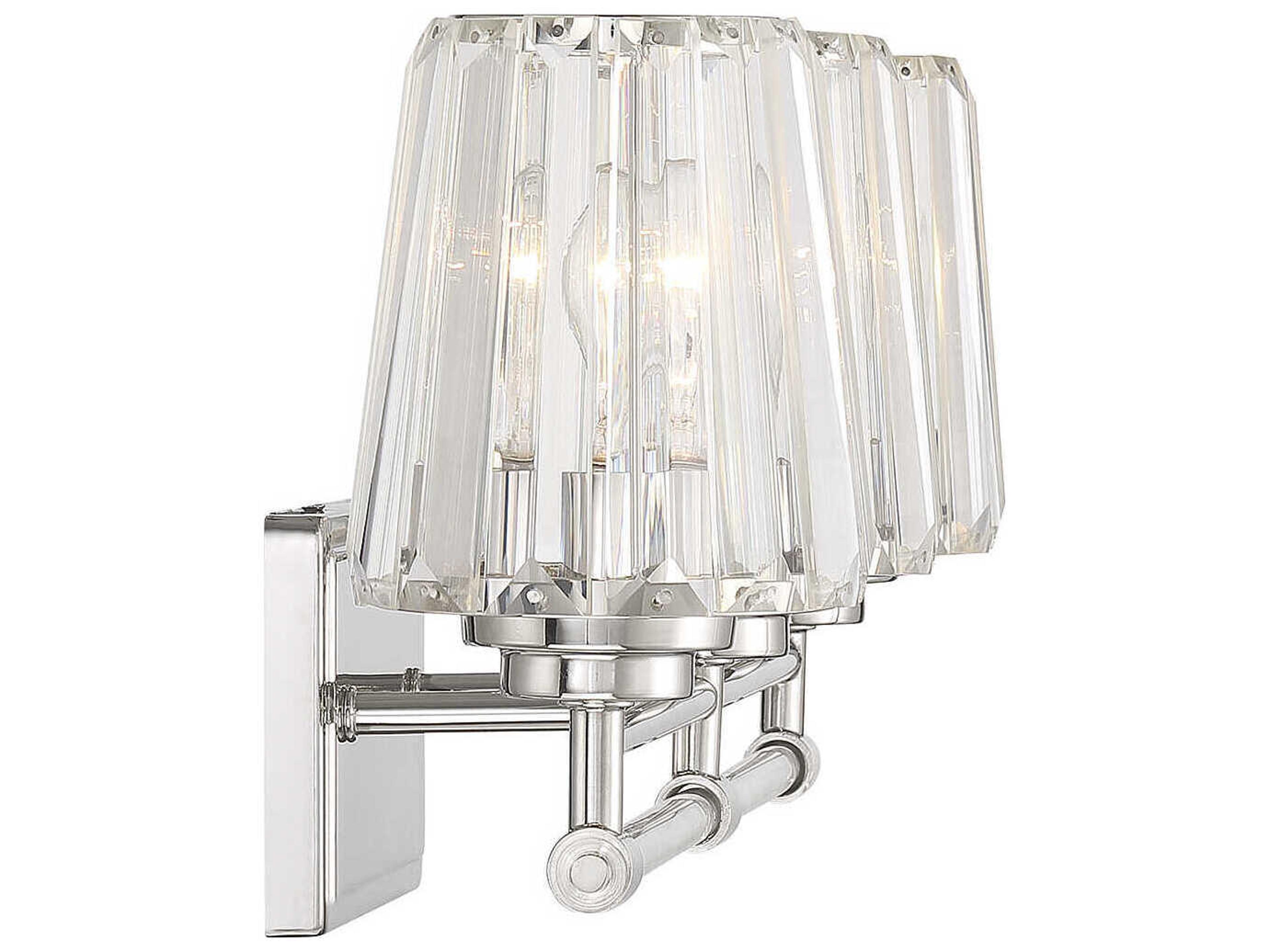 Savoy House Garnet 3-Light Polished Nickel Chrome Vanity Light