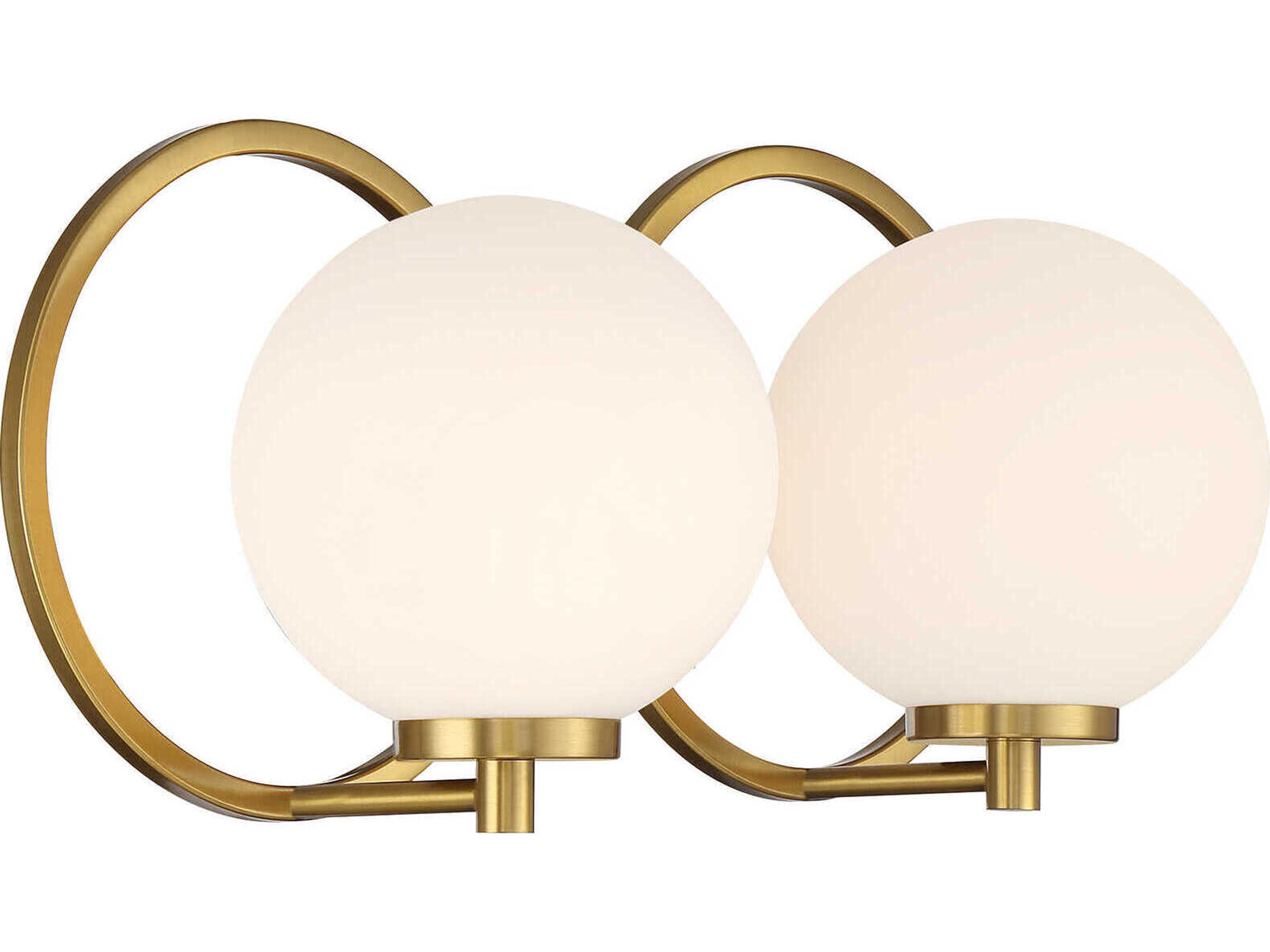 Savoy House Alhambra 2-Light Matte Black Warm Brass Vanity Light