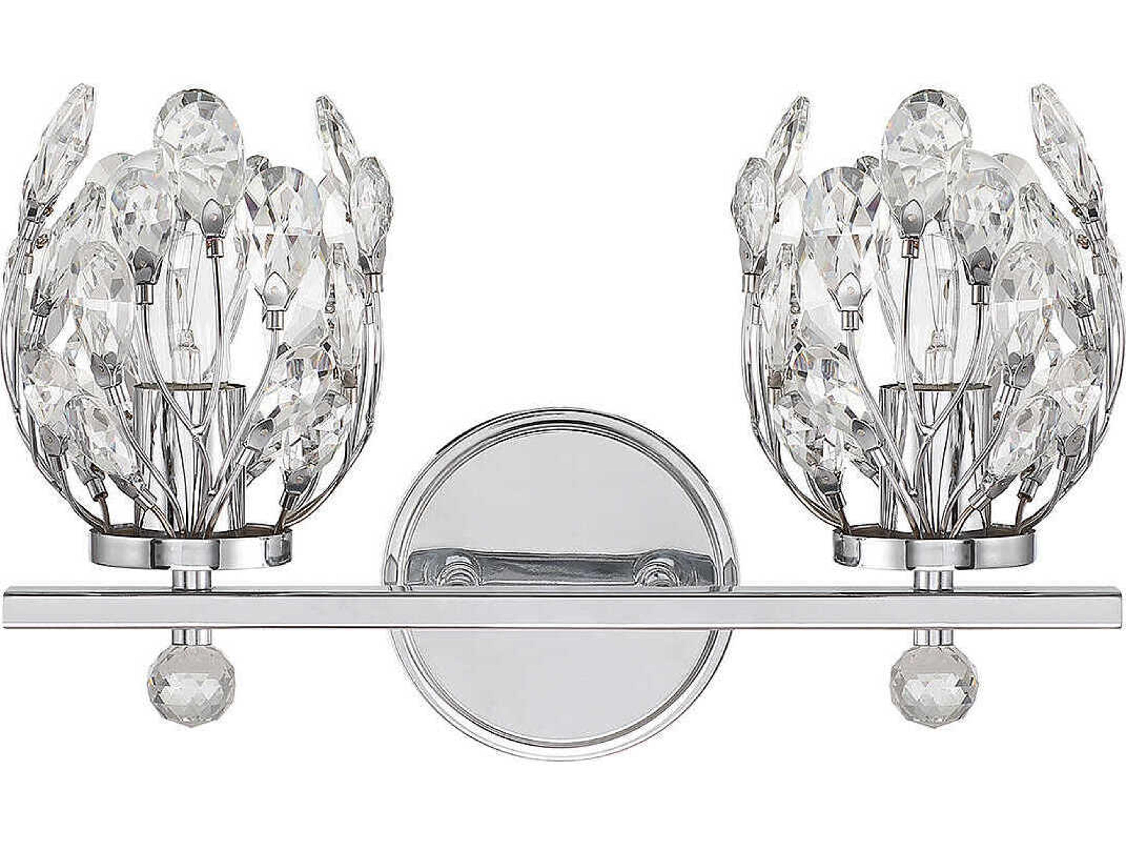 Savoy House Moreno 2-Light Chrome Crystal Vanity Light