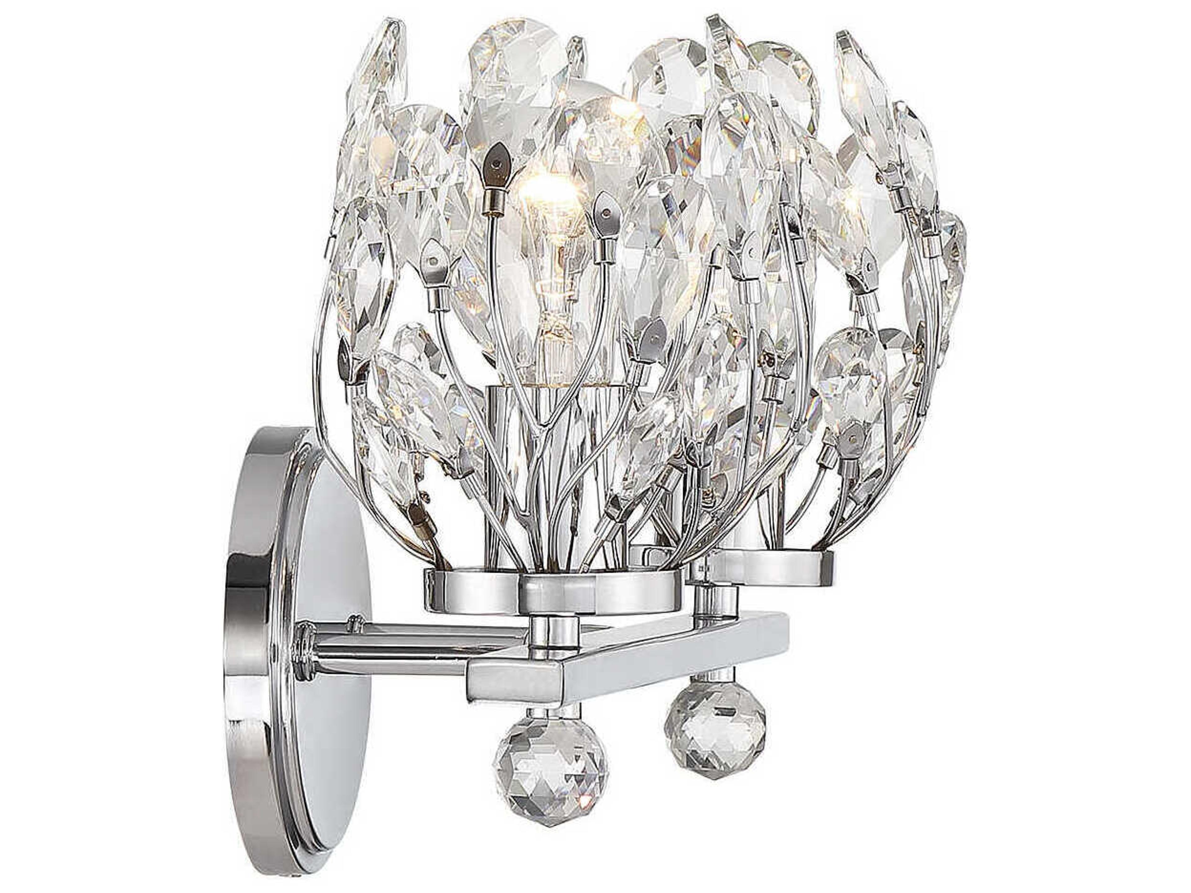 Savoy House Moreno 2-Light Chrome Crystal Vanity Light