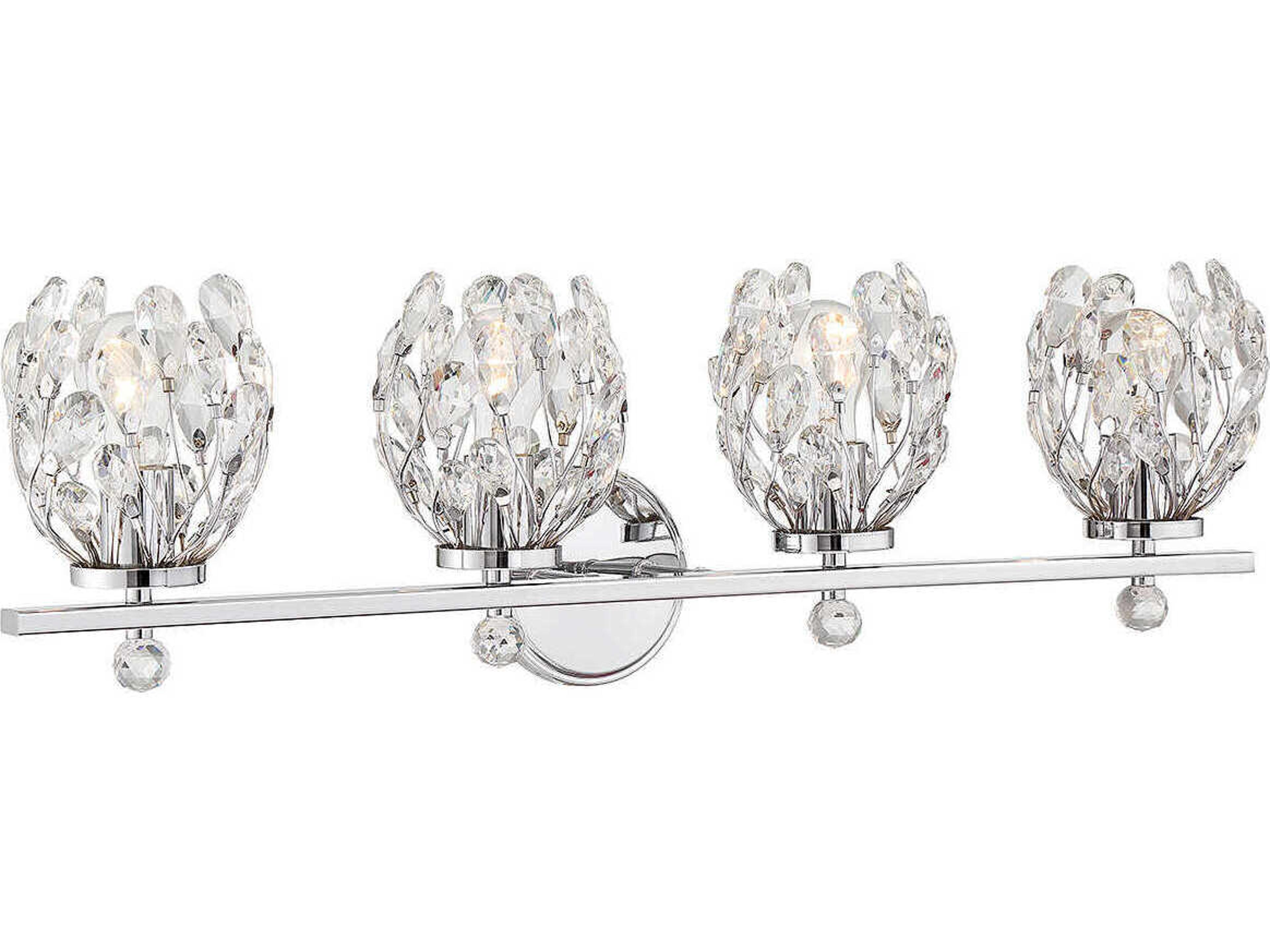 Savoy House Moreno 4-Light Chrome Crystal Vanity Light