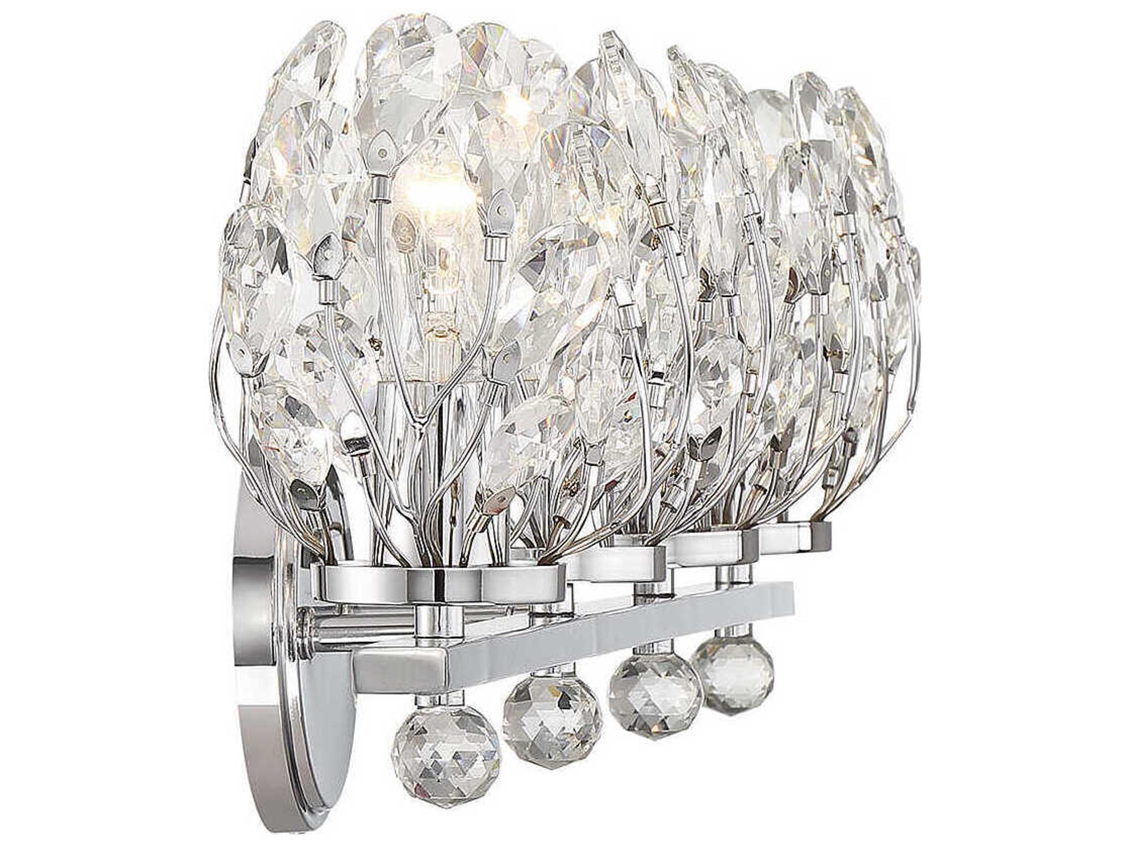 Savoy House Moreno 4-Light Chrome Crystal Vanity Light