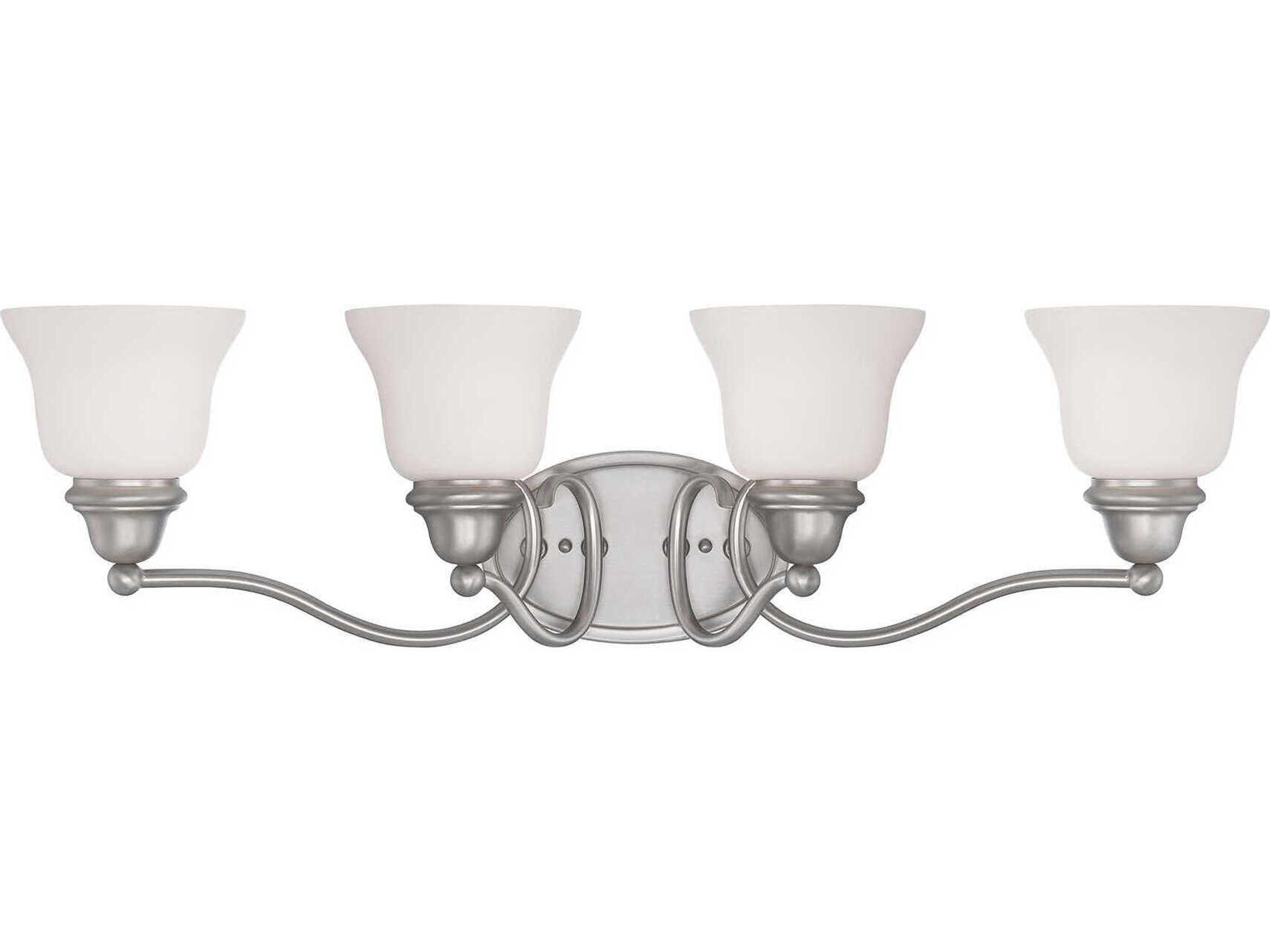 Yates 4-Light Pewter Glass Vanity Light