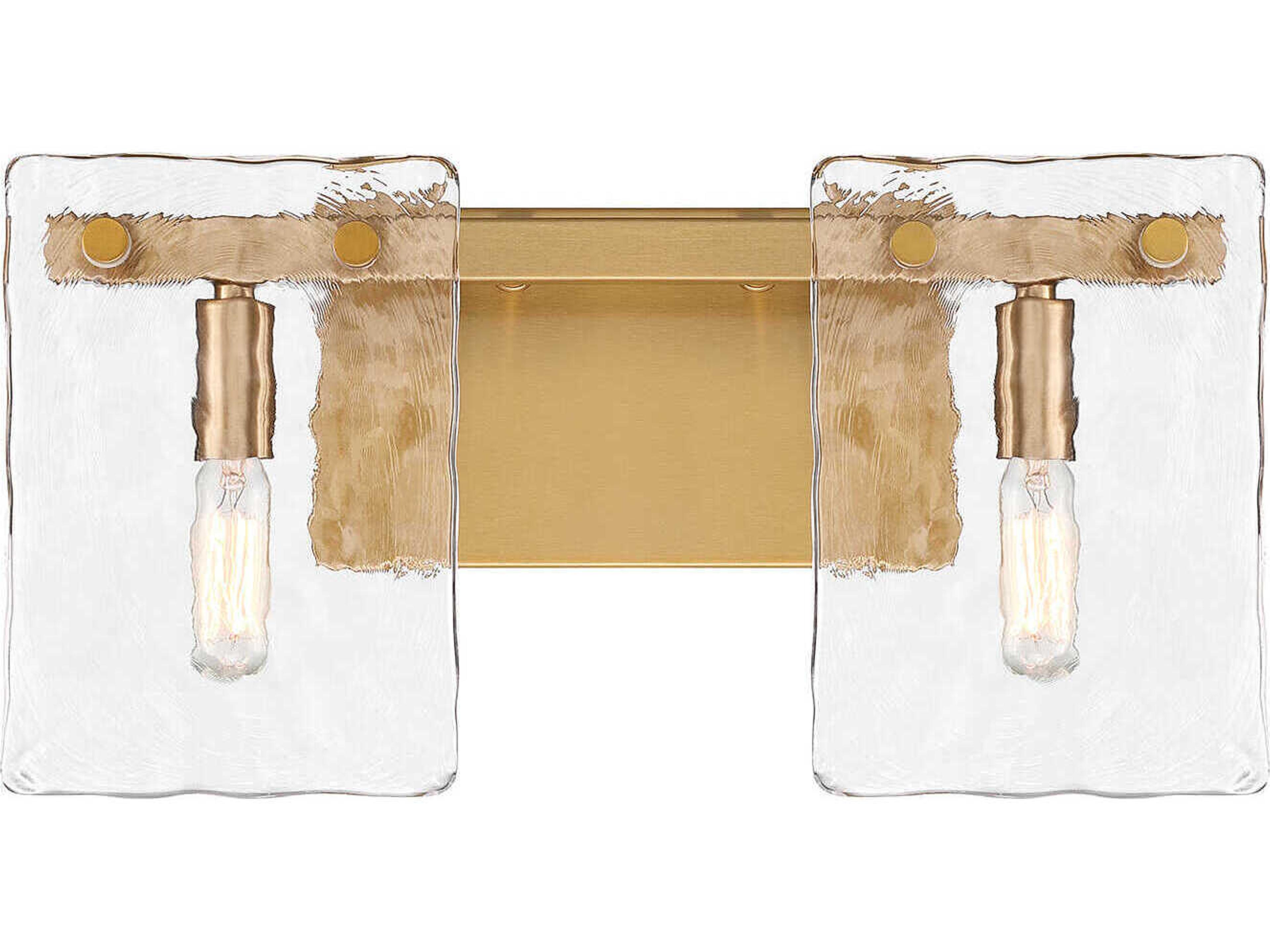 Genry 2-Light Warm Brass Vanity Light