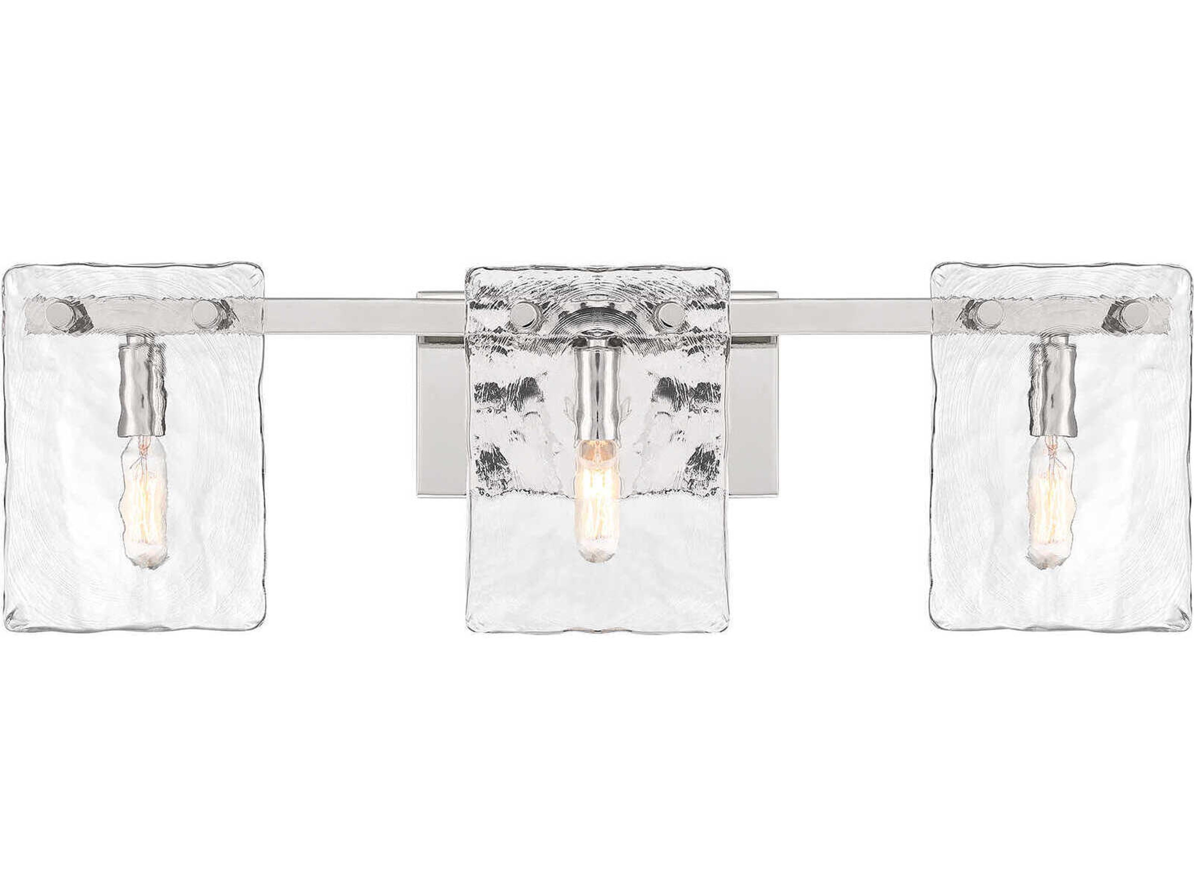 Genry 3-Light Polished Nickel Vanity Light