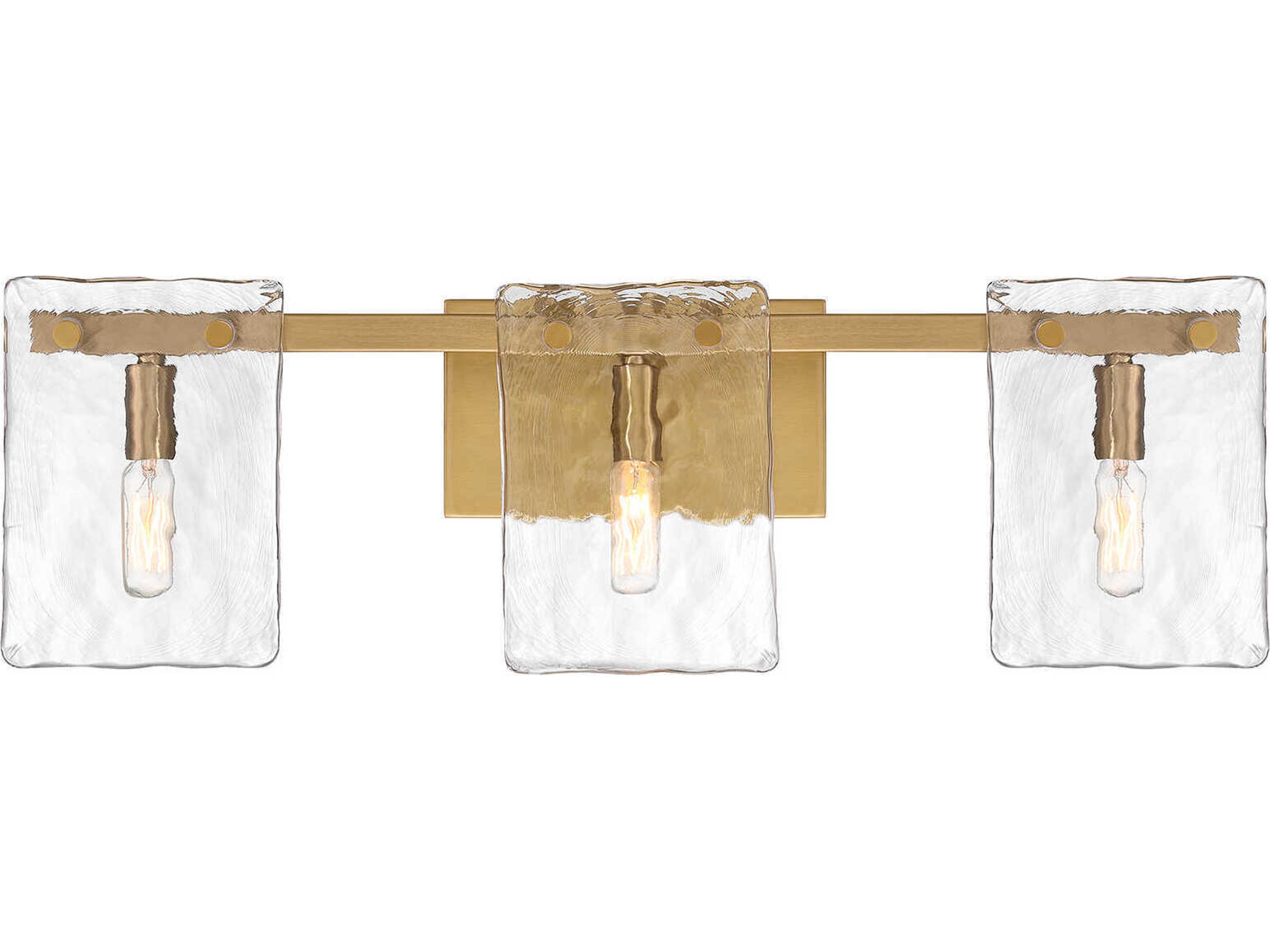 Genry 3-Light Warm Brass Vanity Light
