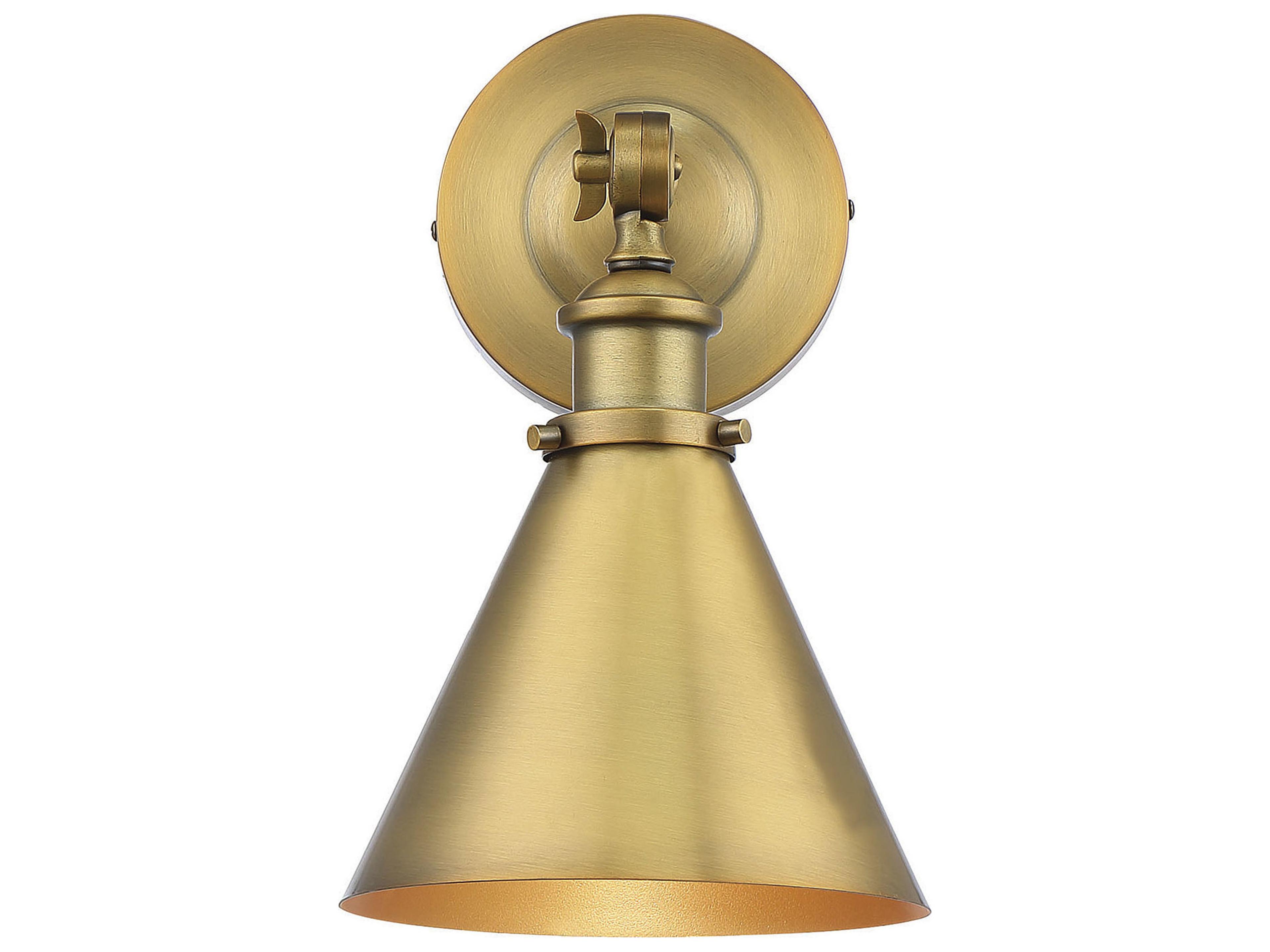 Savoy House Glenn 1-Light Warm Brass Wall Sconce