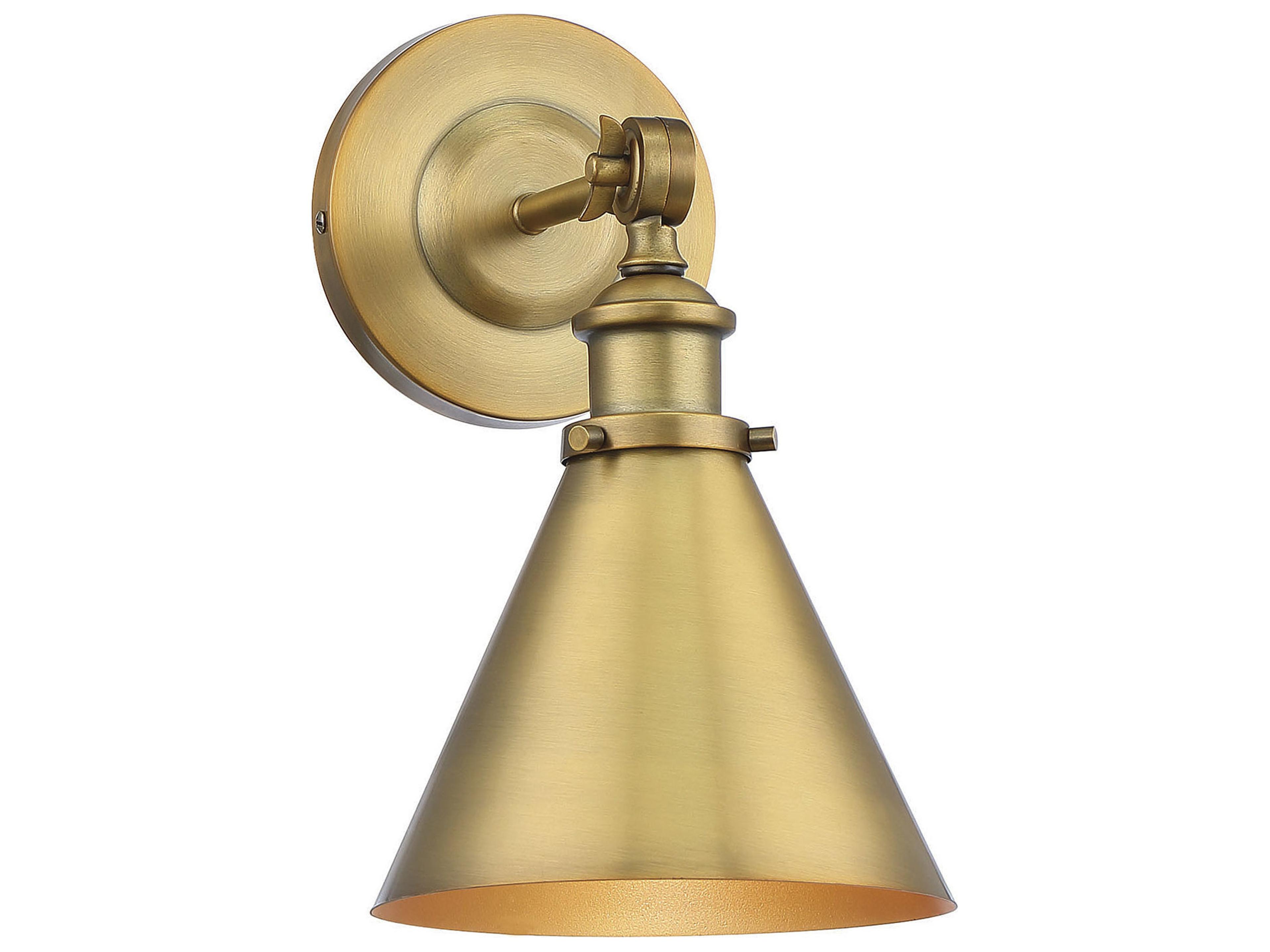 Savoy House Glenn 1-Light Warm Brass Wall Sconce
