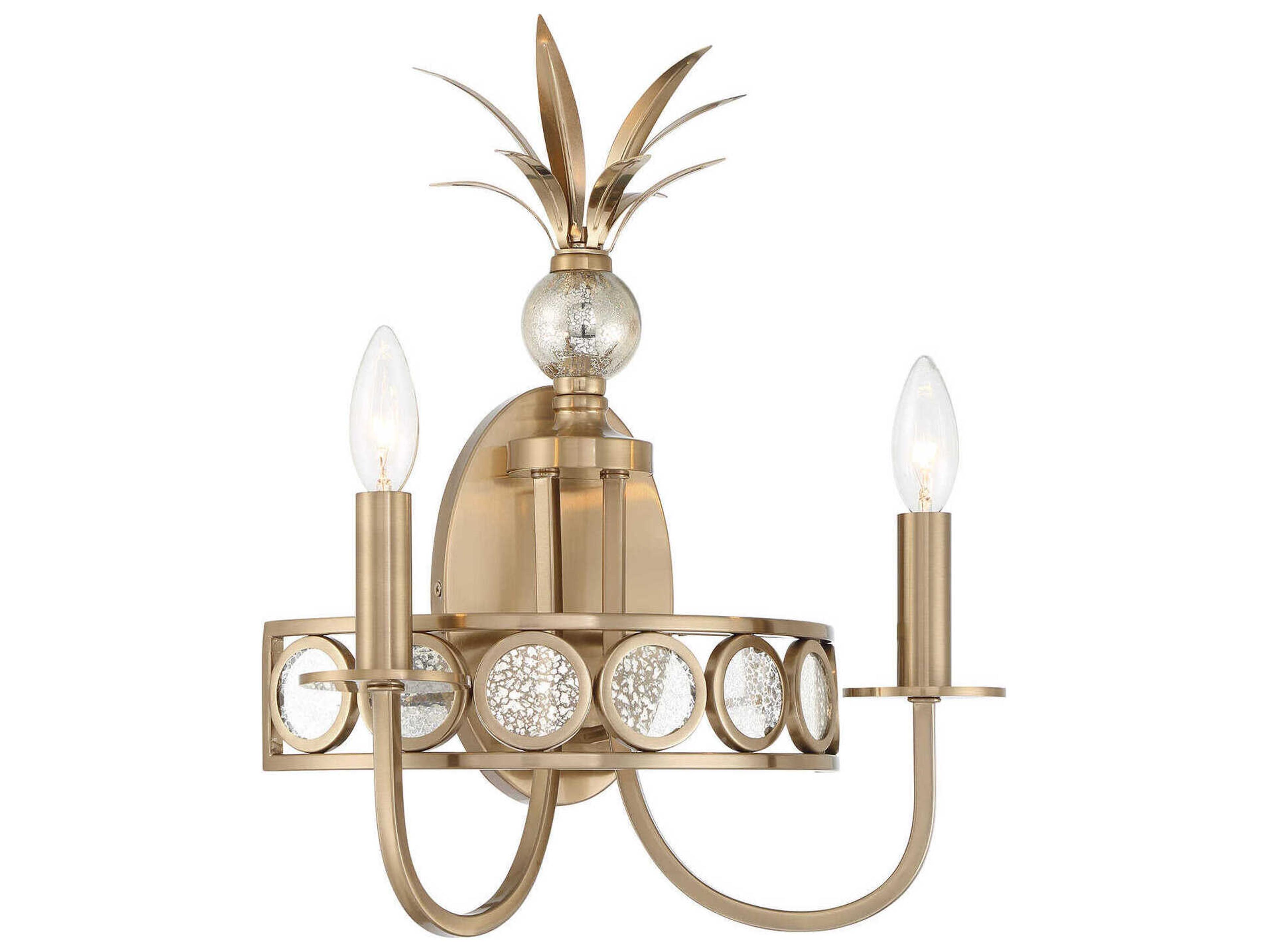 Hearst 2-Light Noble Brass Wall Sconce
