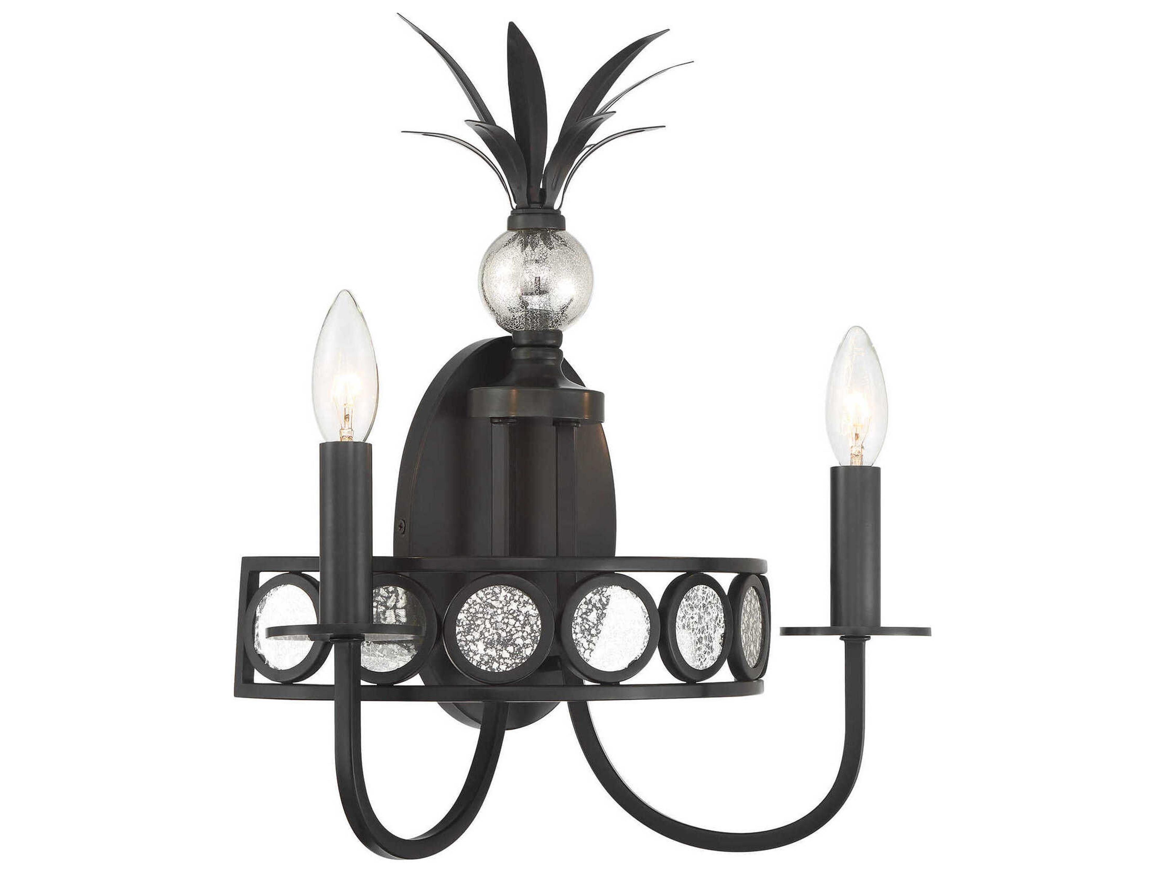 Hearst 2-Light Black Tourmaline Wall Sconce