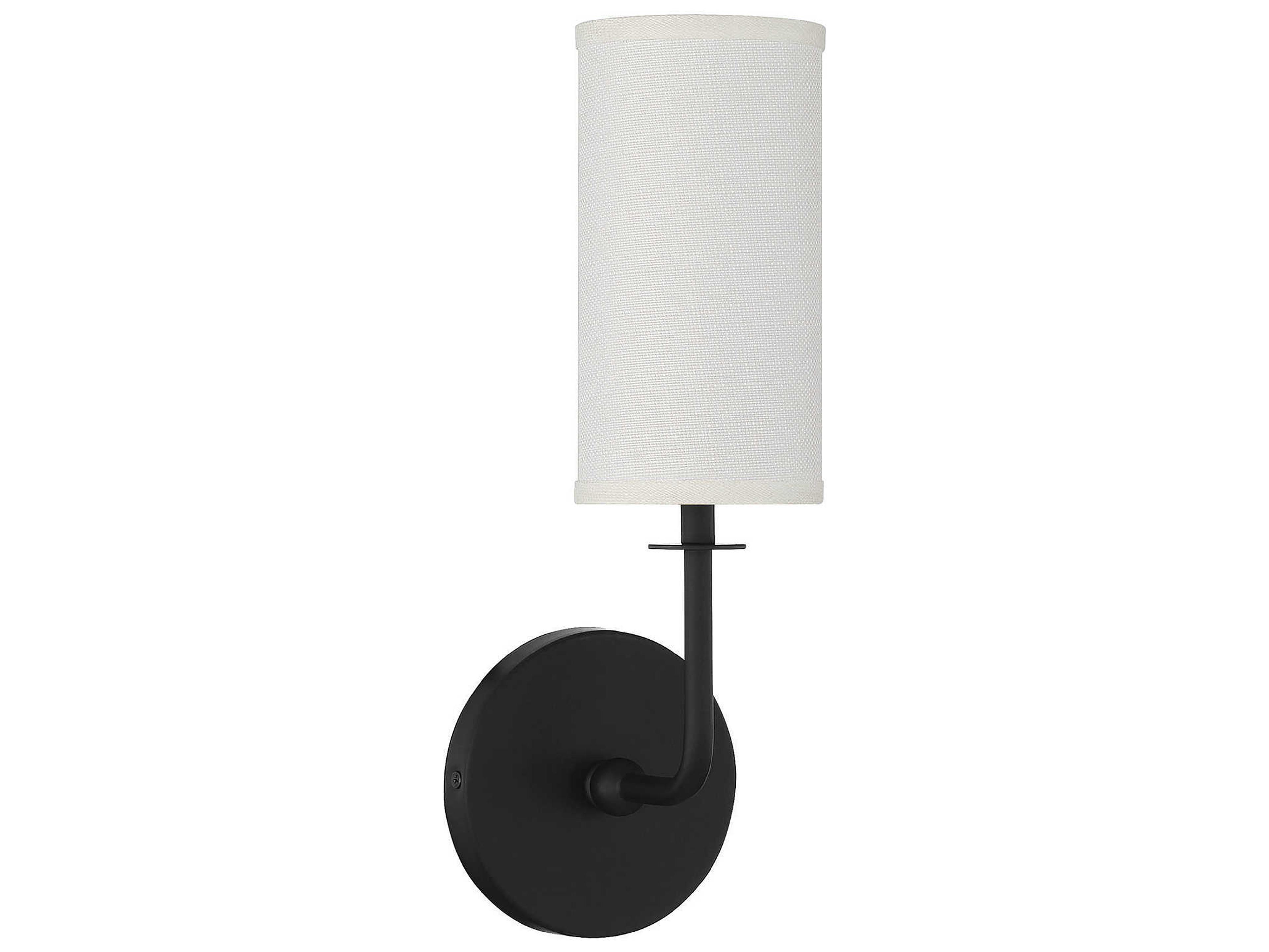 Savoy House Powell 1-Light Matte Black Wall Sconce
