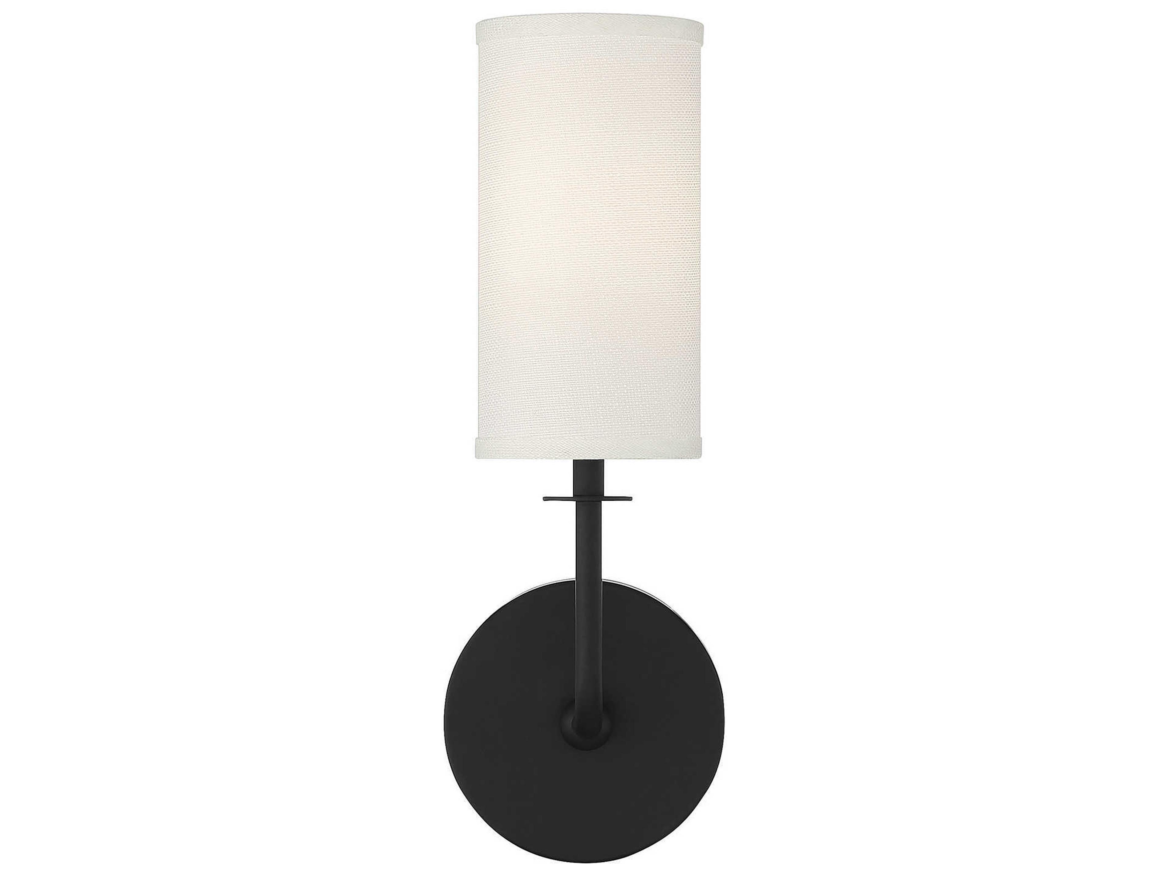 Savoy House Powell 1-Light Matte Black Wall Sconce