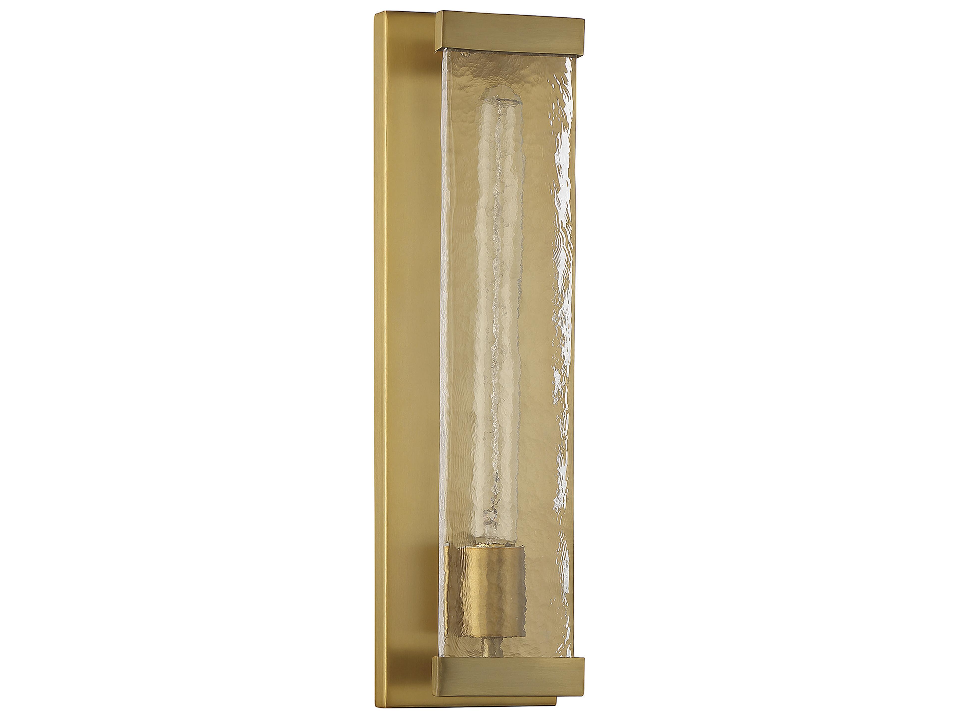 Savoy House Alberta 1-Light Warm Brass Glass Wall Sconce
