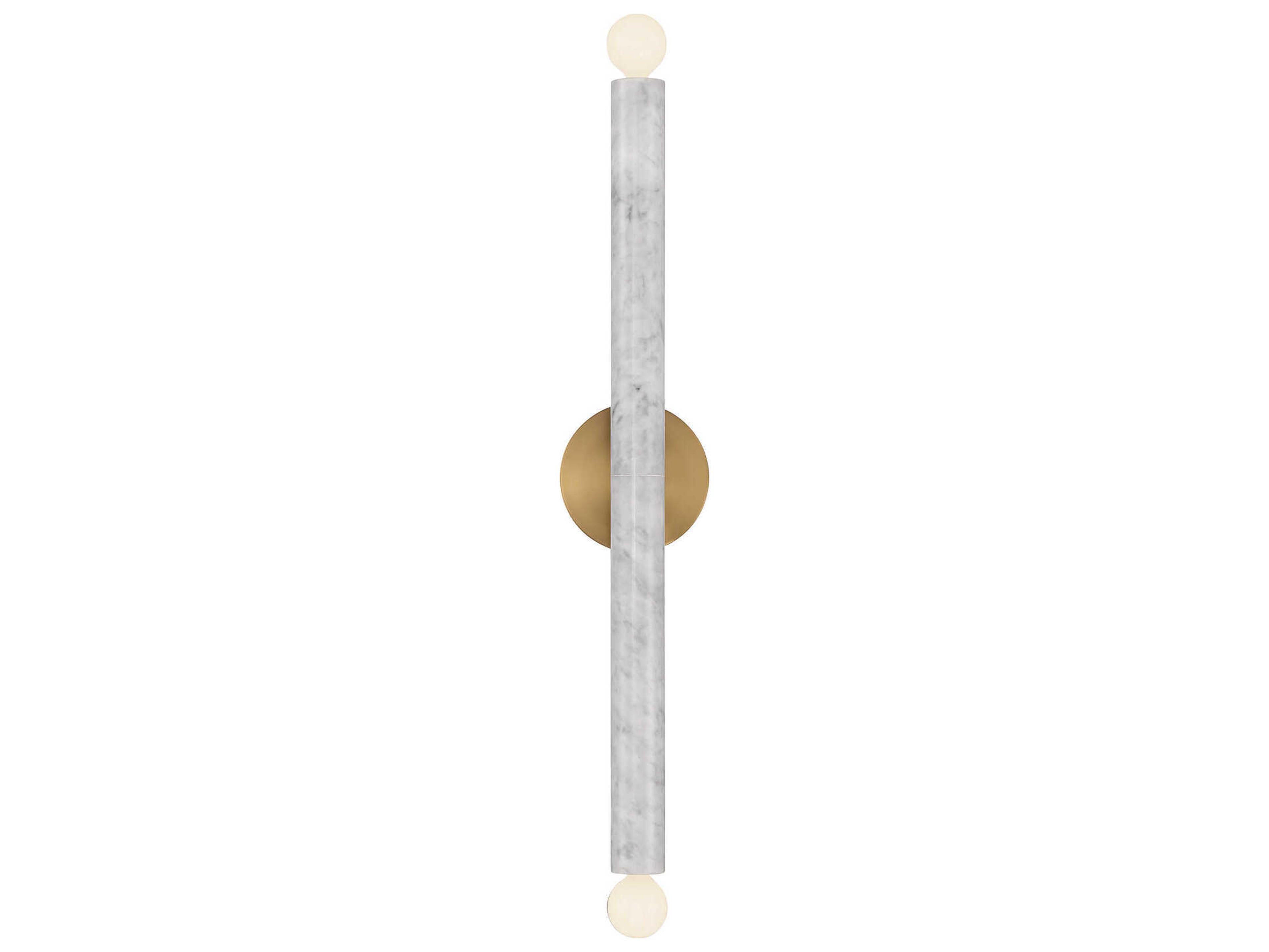 Savoy House Callaway 2-Light White Marble Warm Brass Wall Sconce