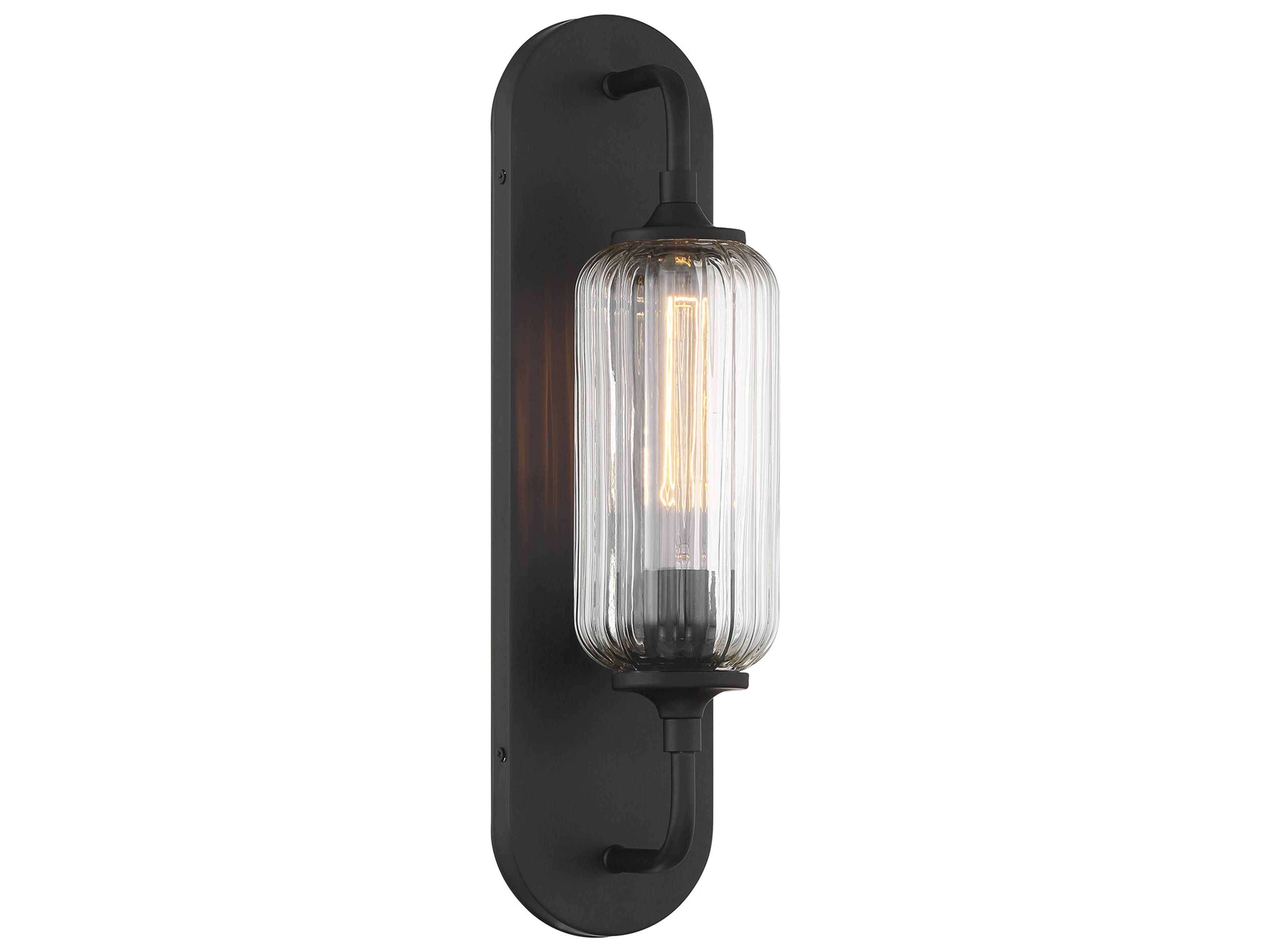 Holton 1-Light Matte Black Wall Sconce