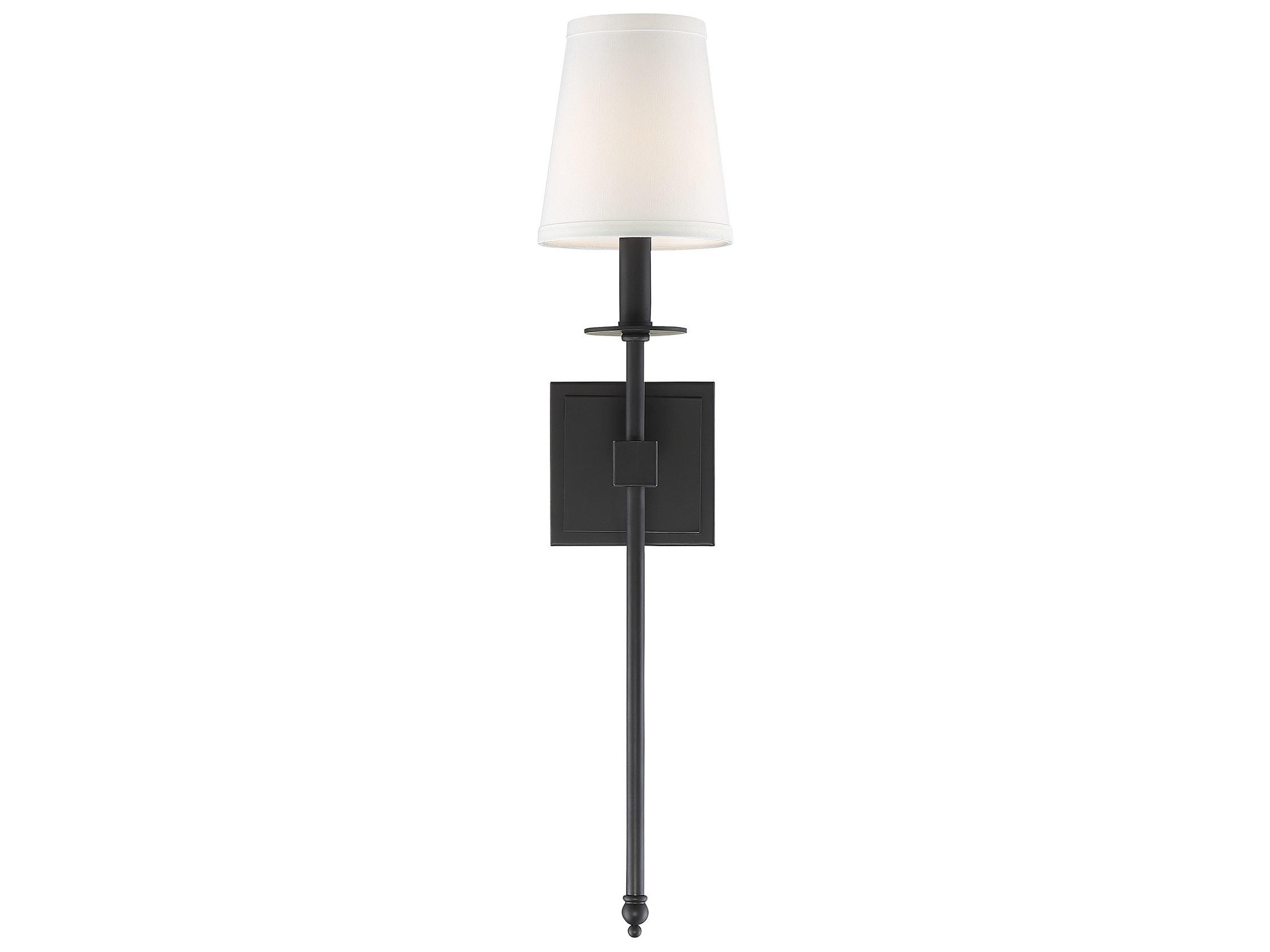 Savoy House Monroe 1-Light Matte Black Wall Sconce