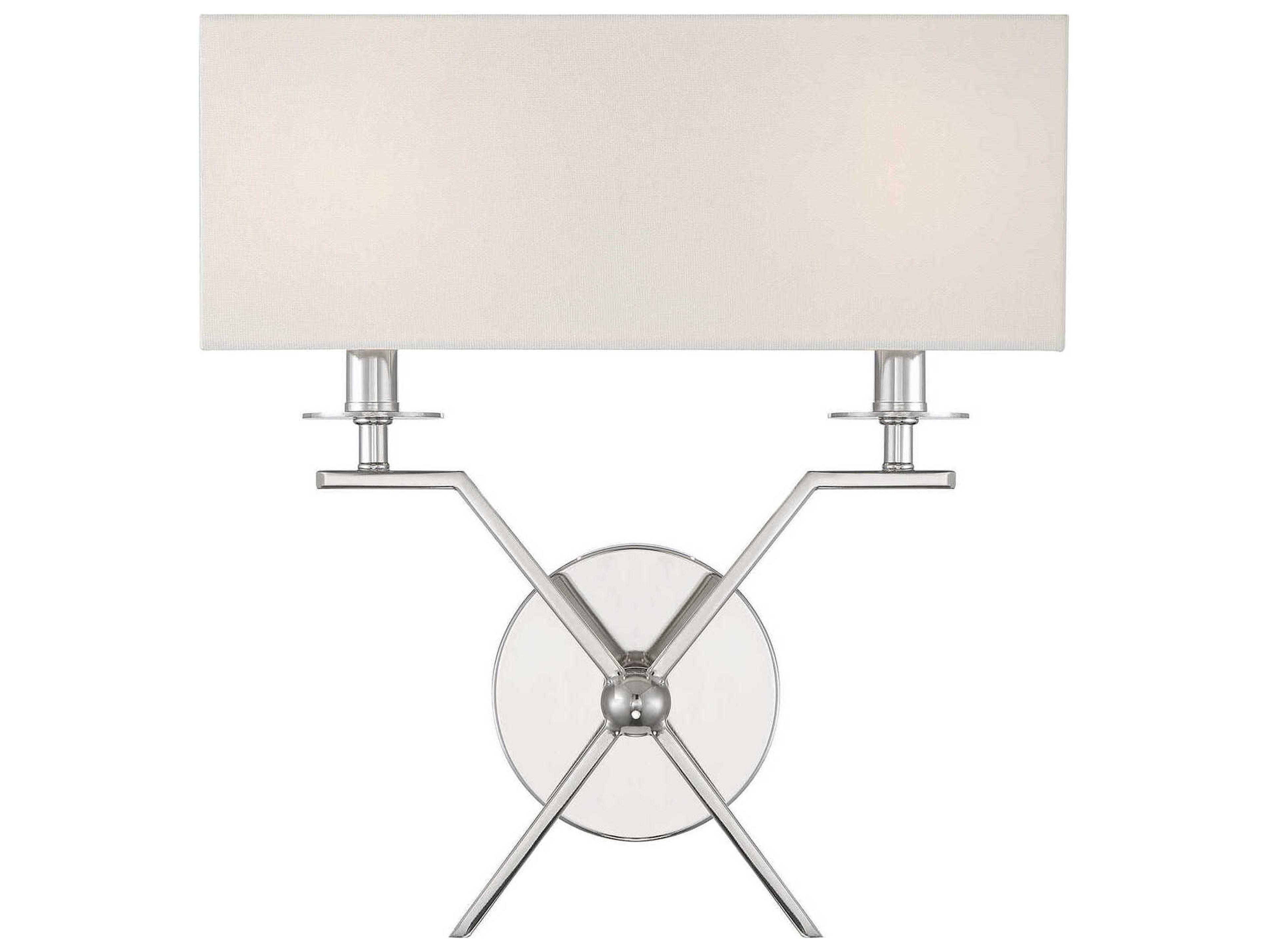 Arondale 2-Light Polished Nickel Wall Sconce