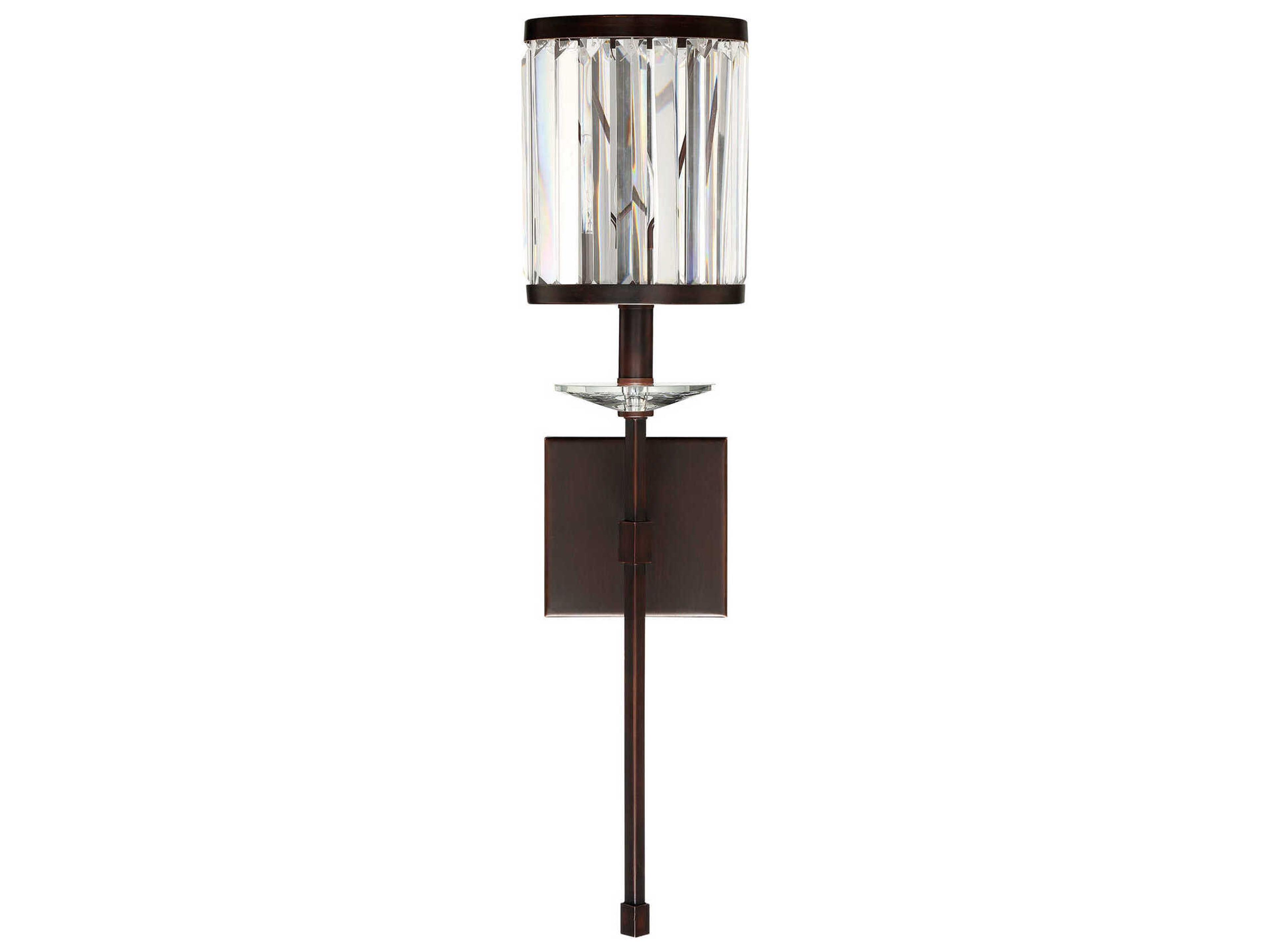 Savoy House Ashbourne 1-Light Mohican Bronze Crystal Wall Sconce
