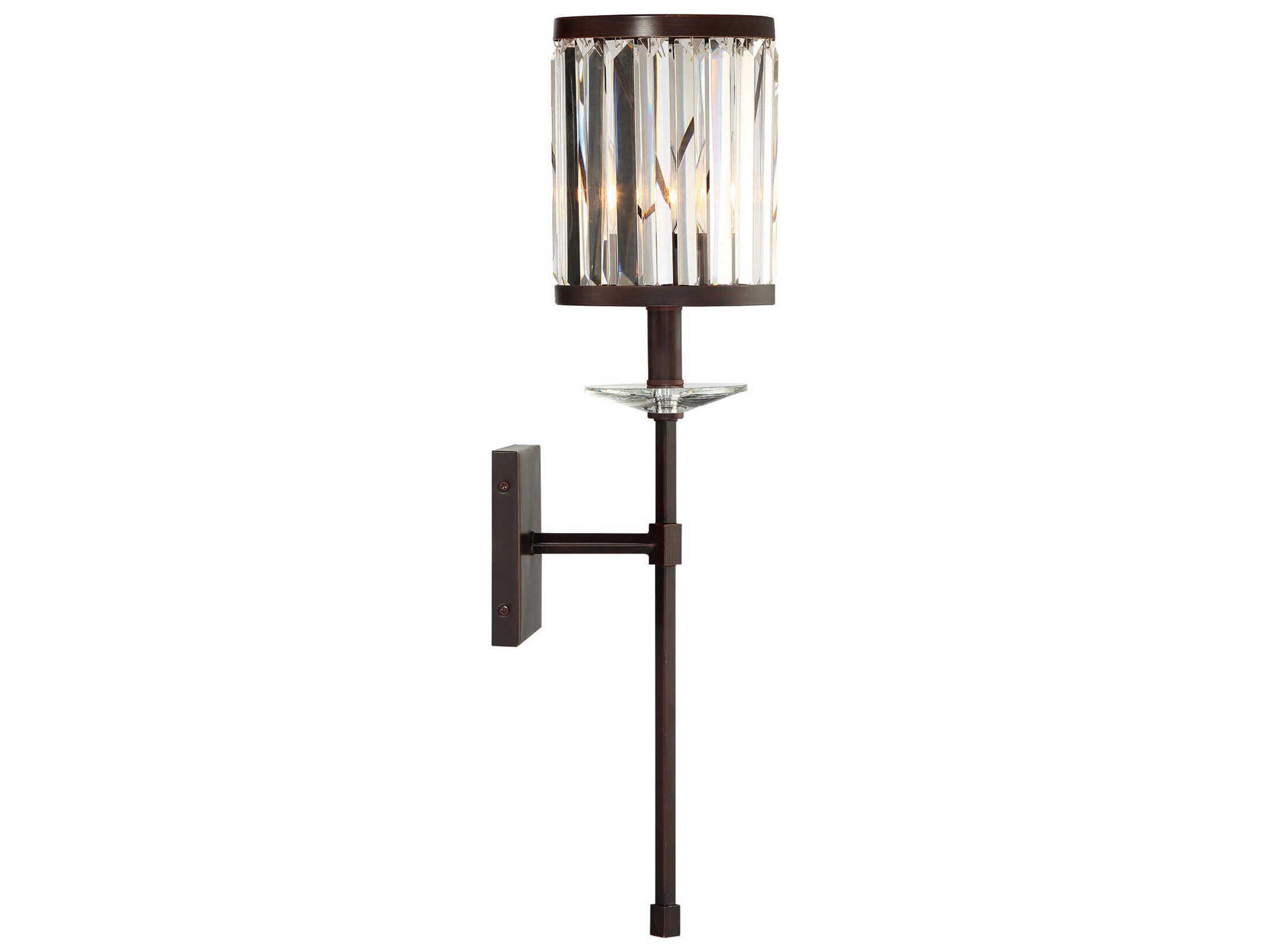 Savoy House Ashbourne 1-Light Mohican Bronze Crystal Wall Sconce