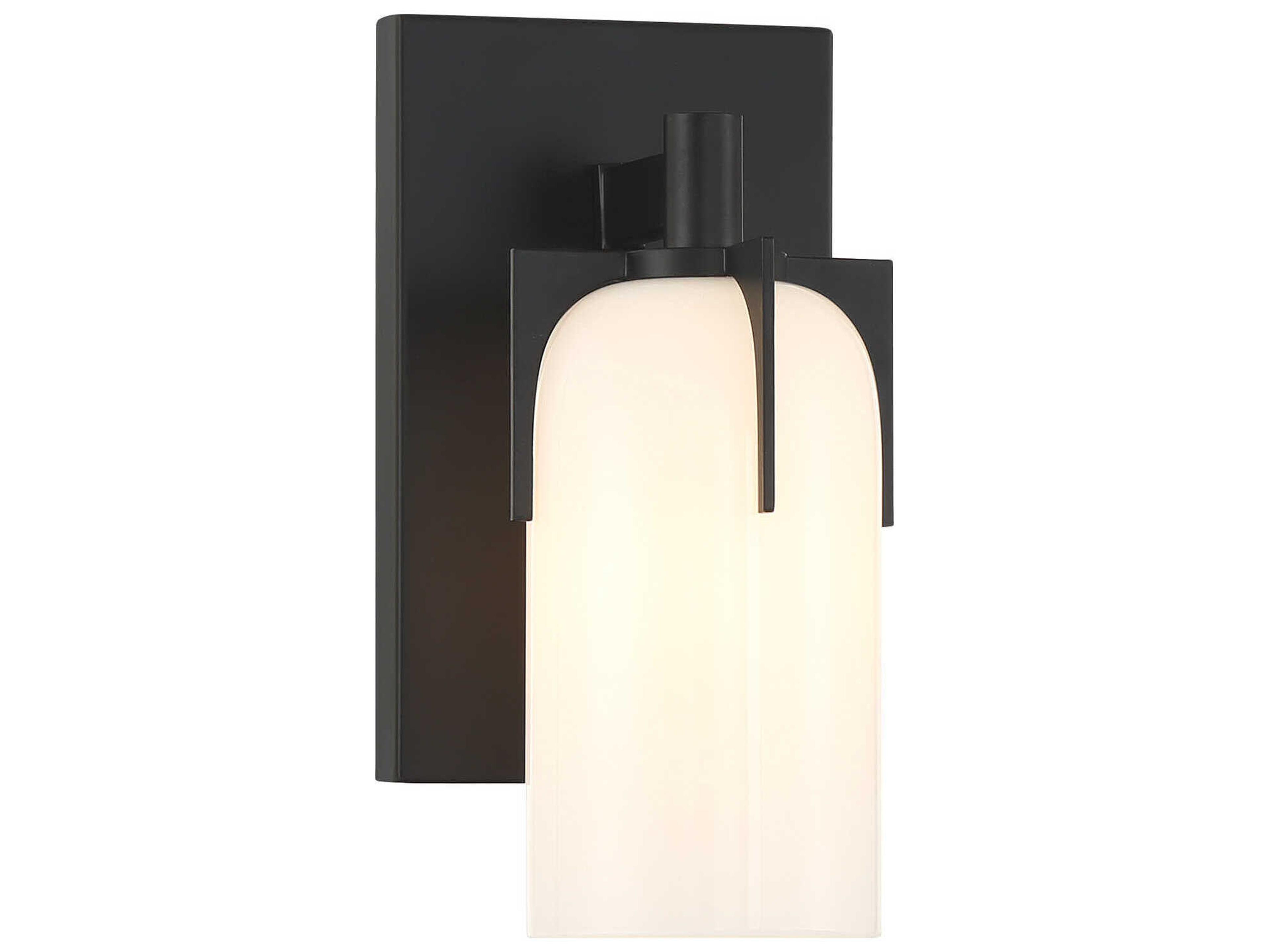 Caldwell 1-Light Matte Black Vanity Light