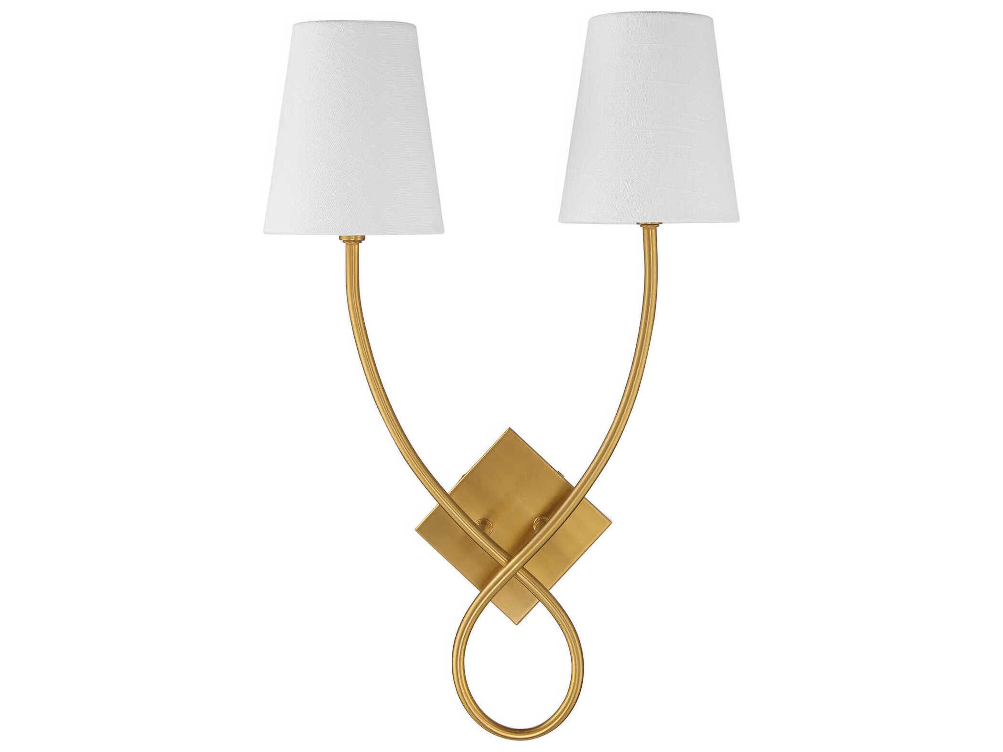 Savoy House Barclay 2-Light Warm Brass Wall Sconce