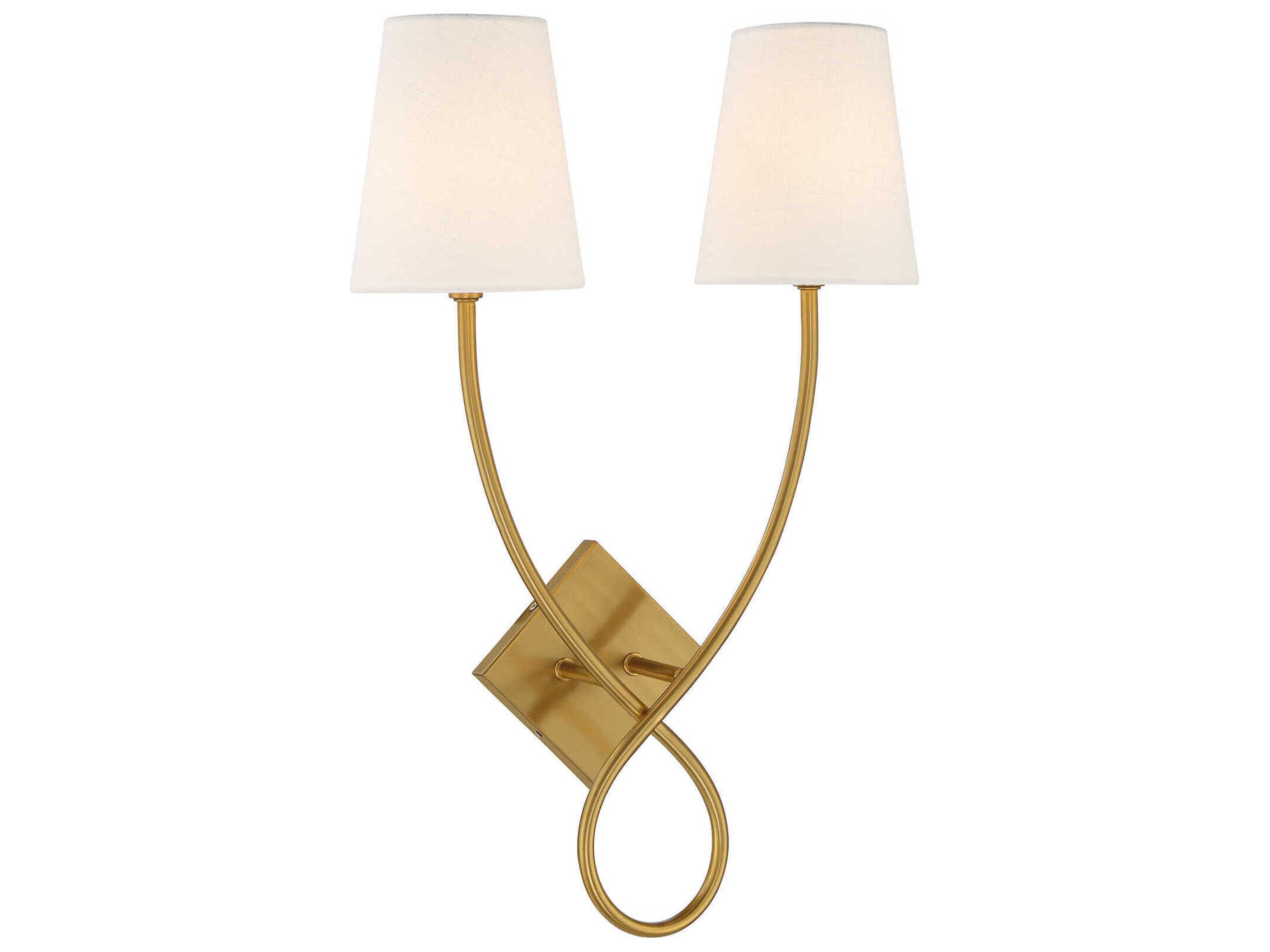 Savoy House Barclay 2-Light Warm Brass Wall Sconce