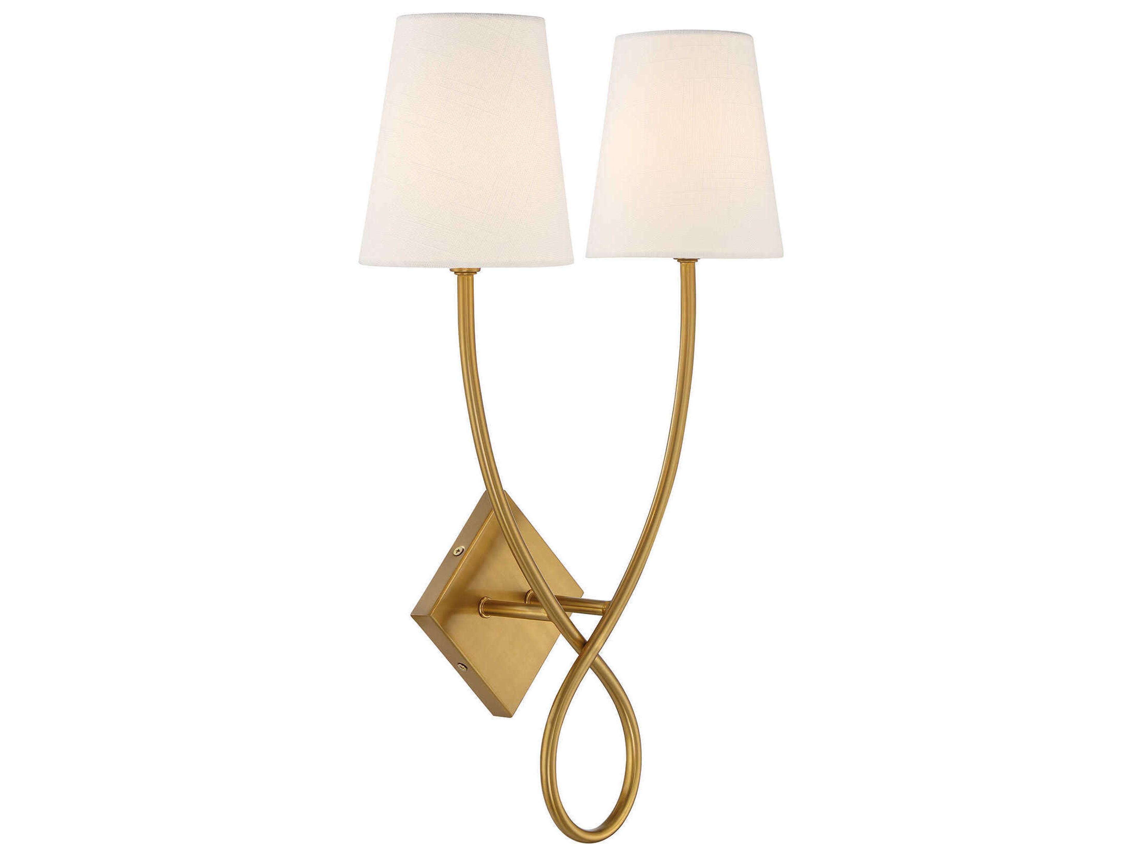 Savoy House Barclay 2-Light Warm Brass Wall Sconce
