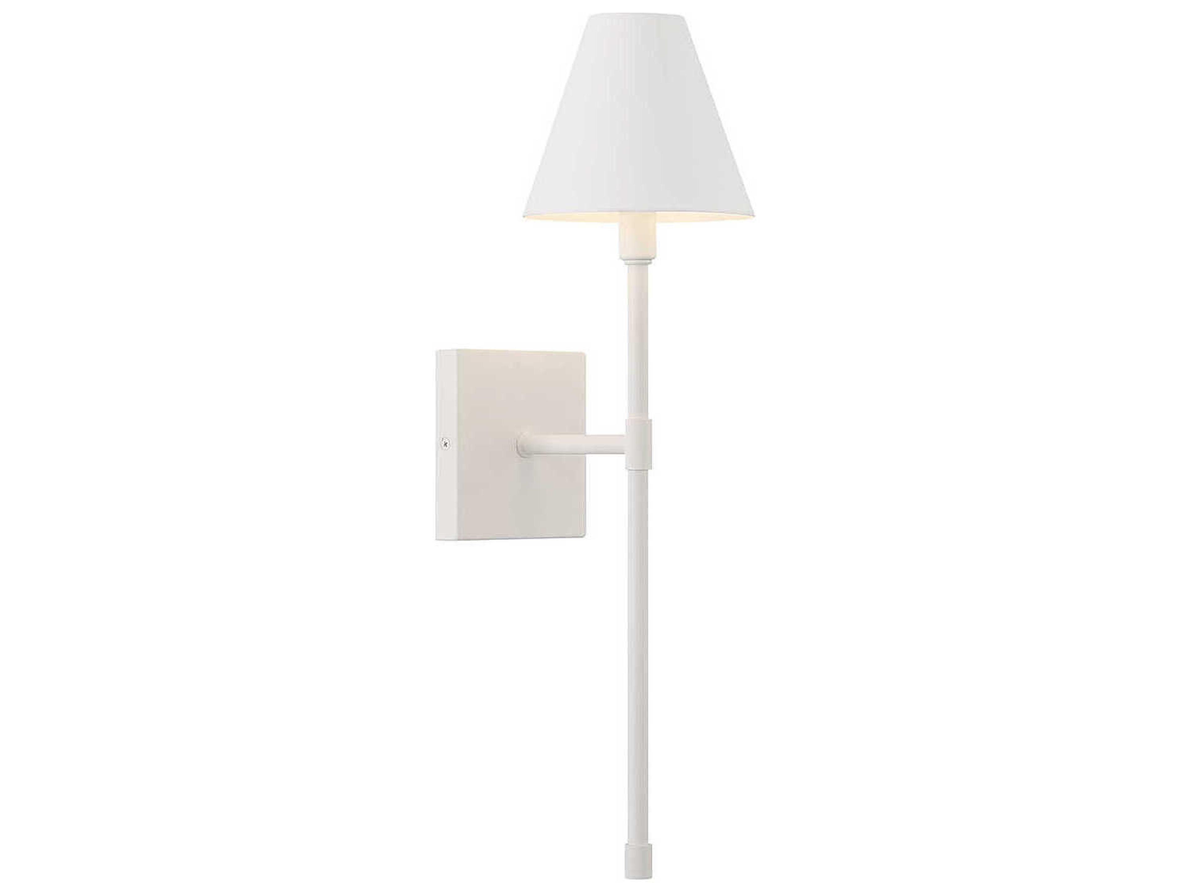 Jefferson 1-Light Bisque White Wall Sconce