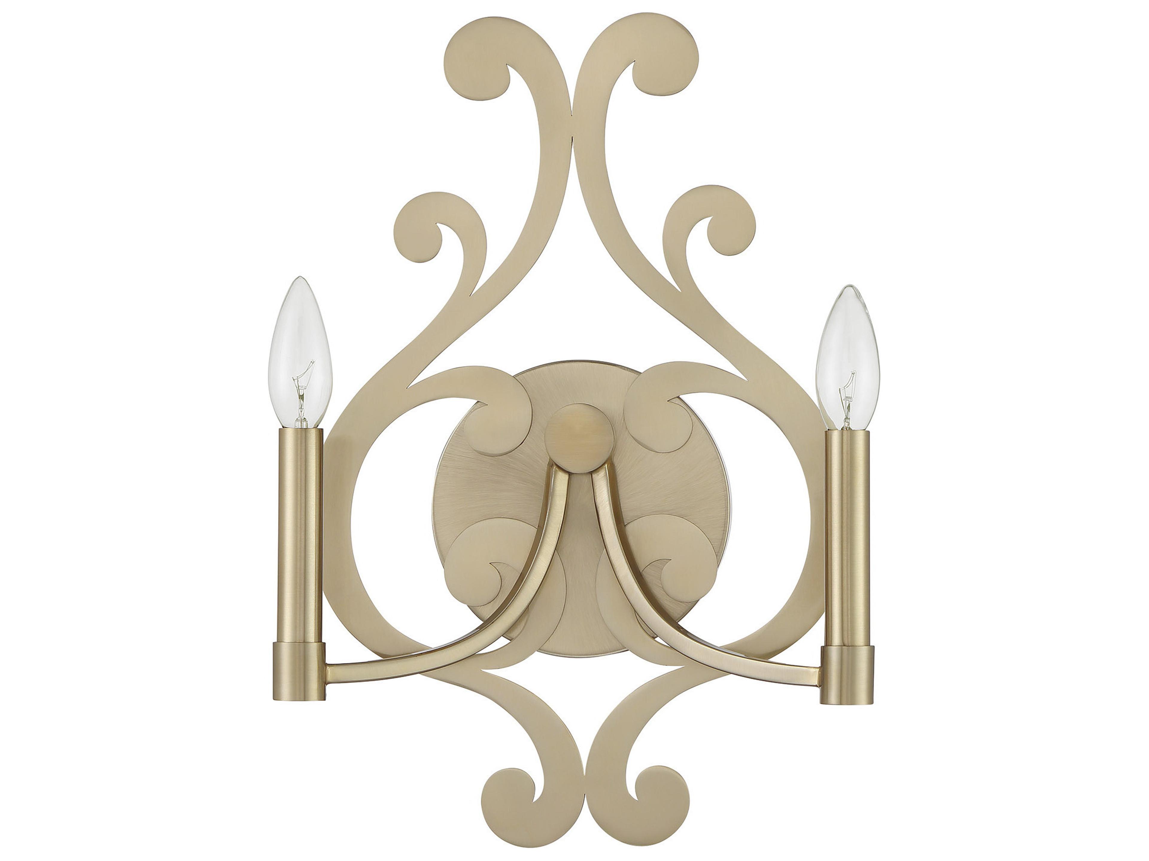 Savoy House Lombard 2-Light Noble Brass Wall Sconce