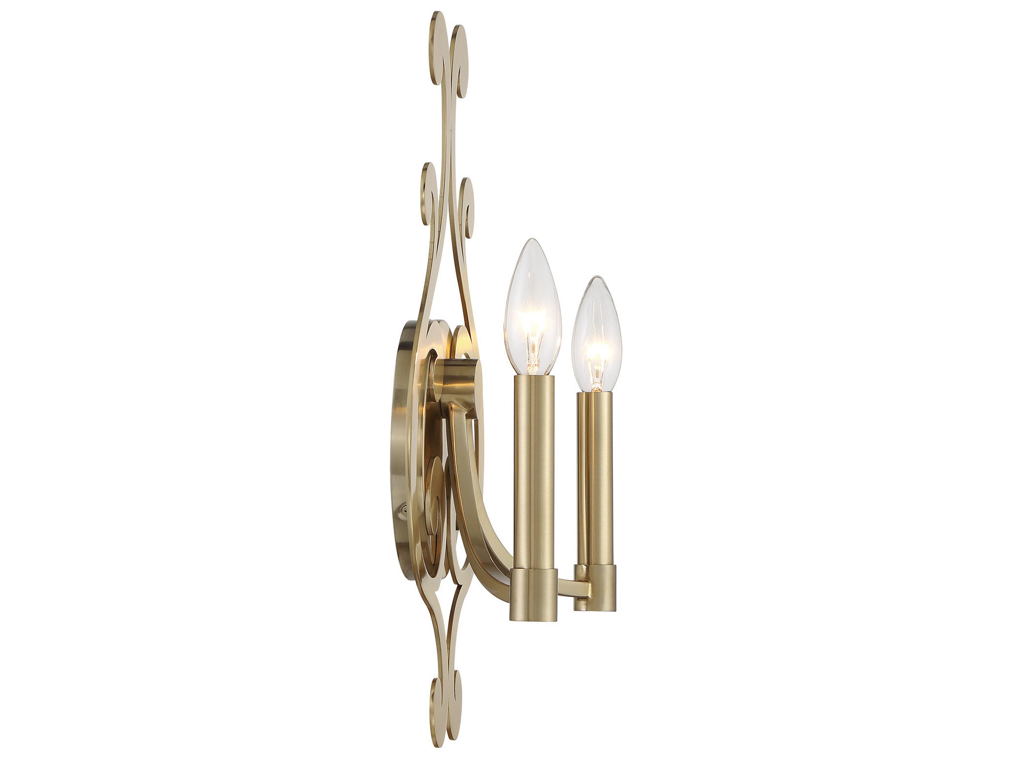 Savoy House Lombard 2-Light Noble Brass Wall Sconce