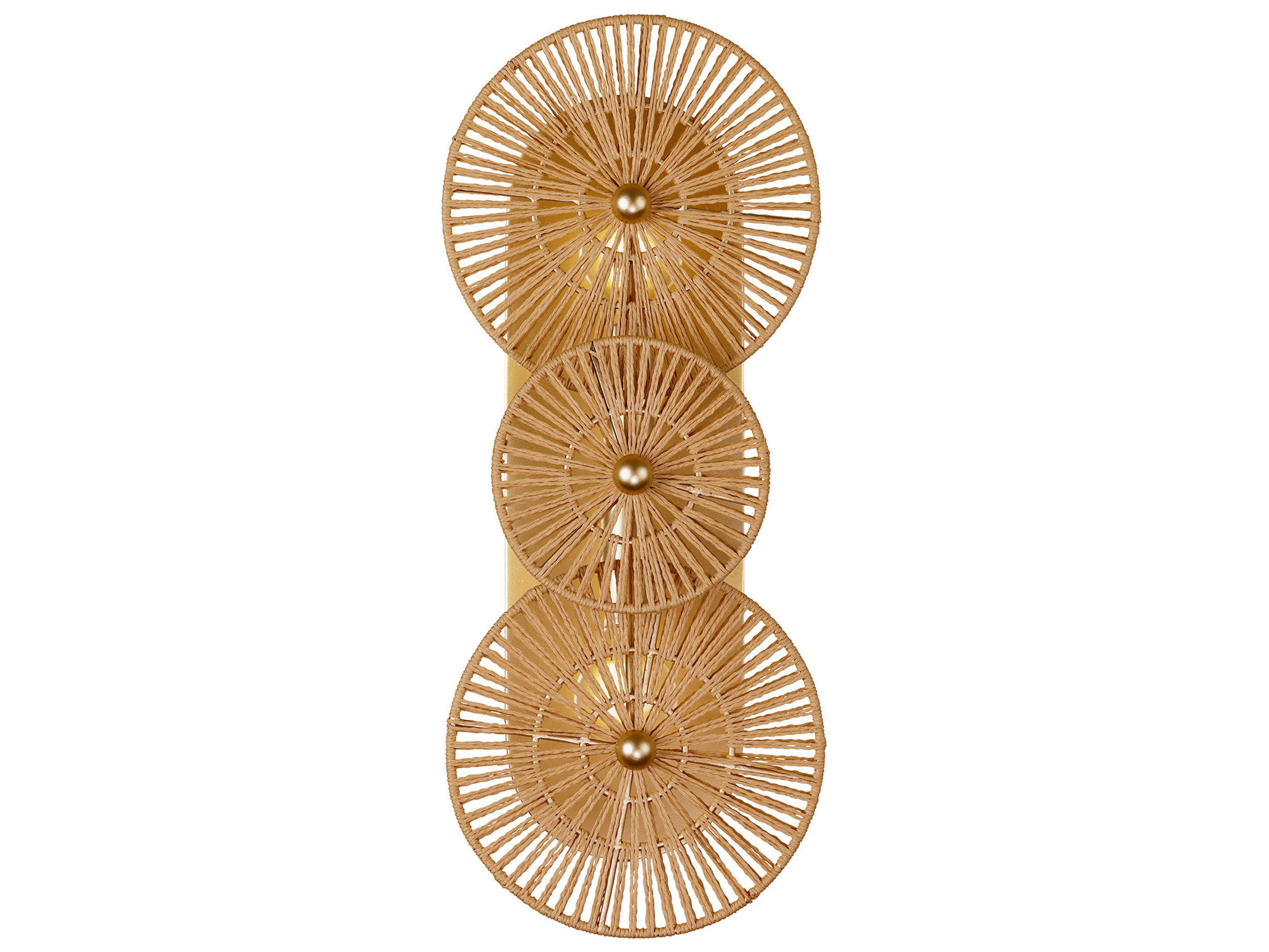 Abbott 2-Light Distressed Gold Wall Sconce